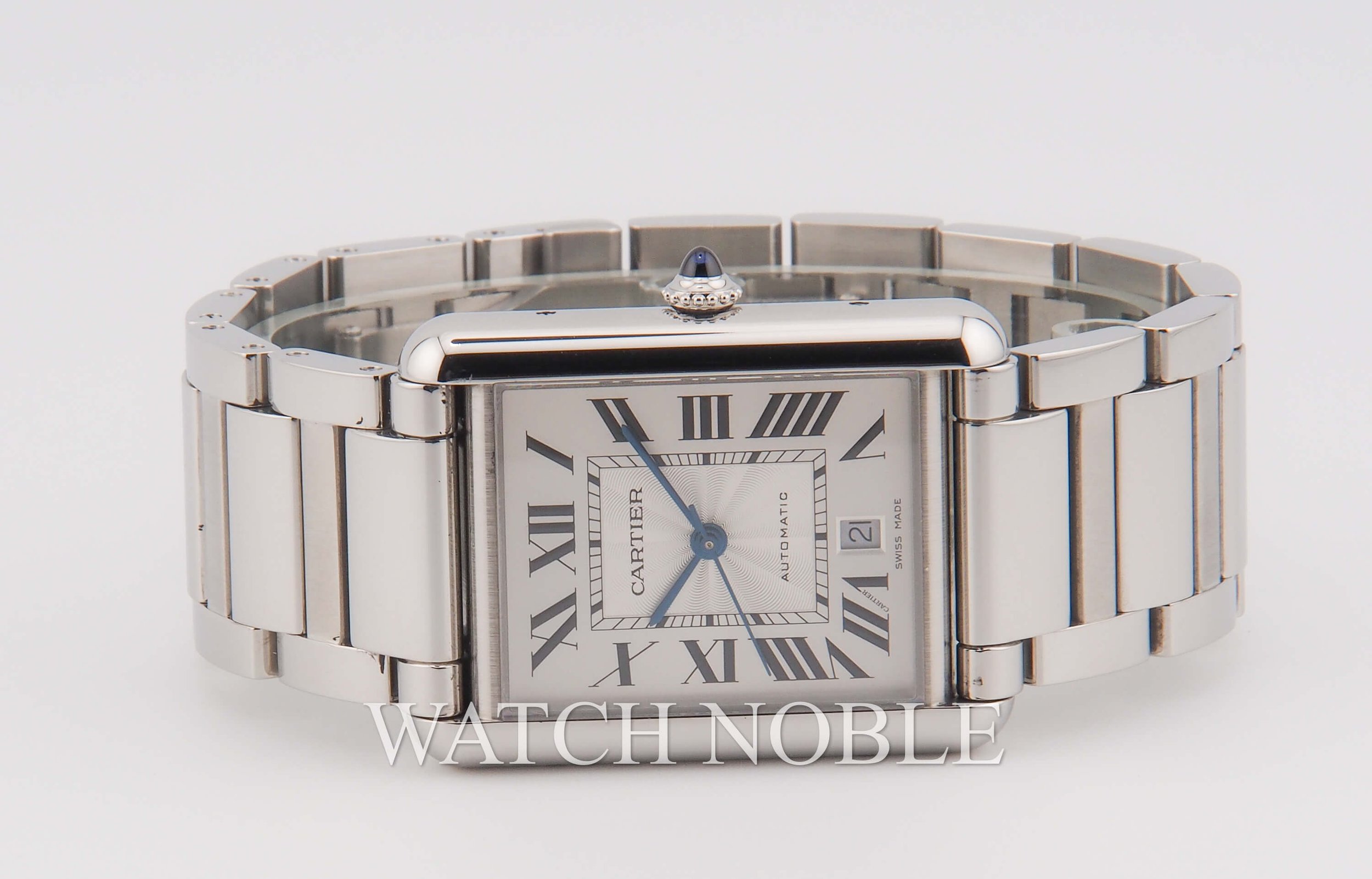 Pre-owned Cartier Tank Automatic Silver Dial WSTA0053.