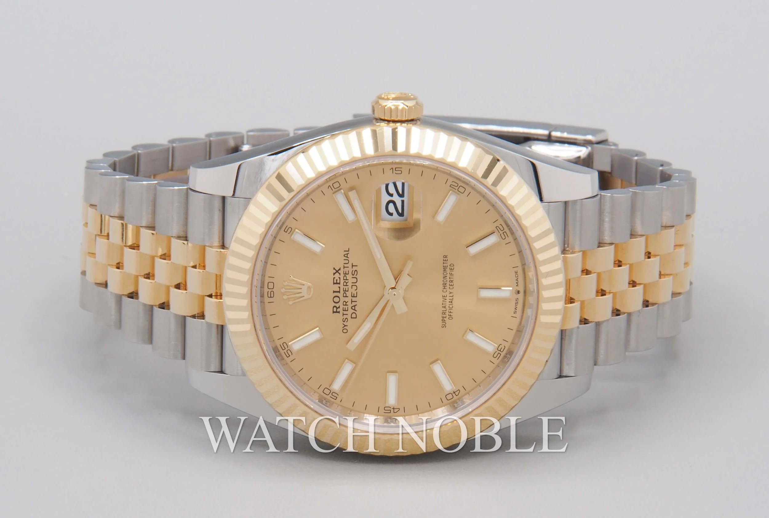 Rolex Datejust 41 Champagne Index Dial Steel 18K Yellow Gold Jubilee 126333