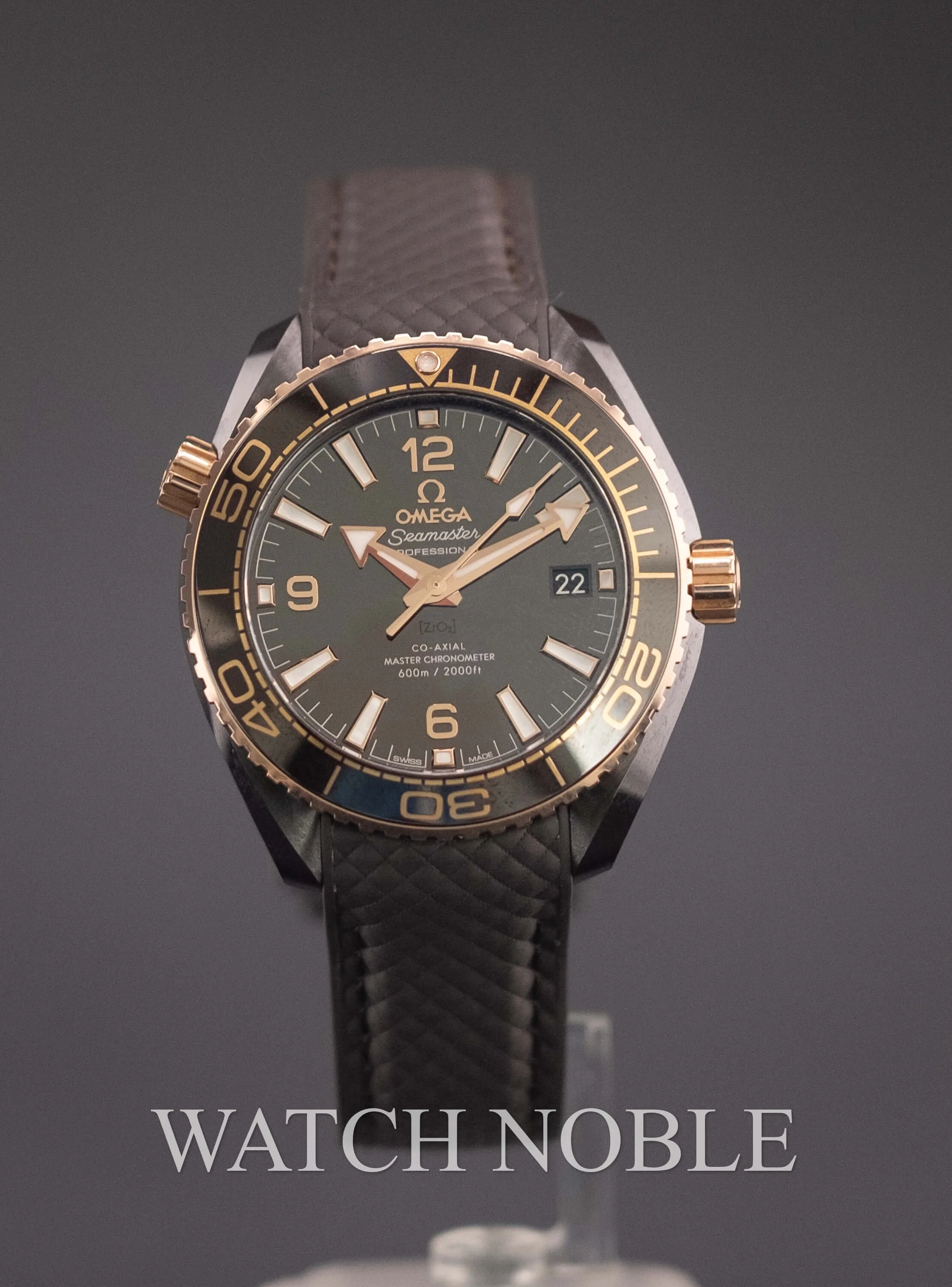 Omega Seamaster Planet Ocean 600M  Brown Dial Ceramic/ Rose Gold 39.5mm  215.62.40.20.13.001