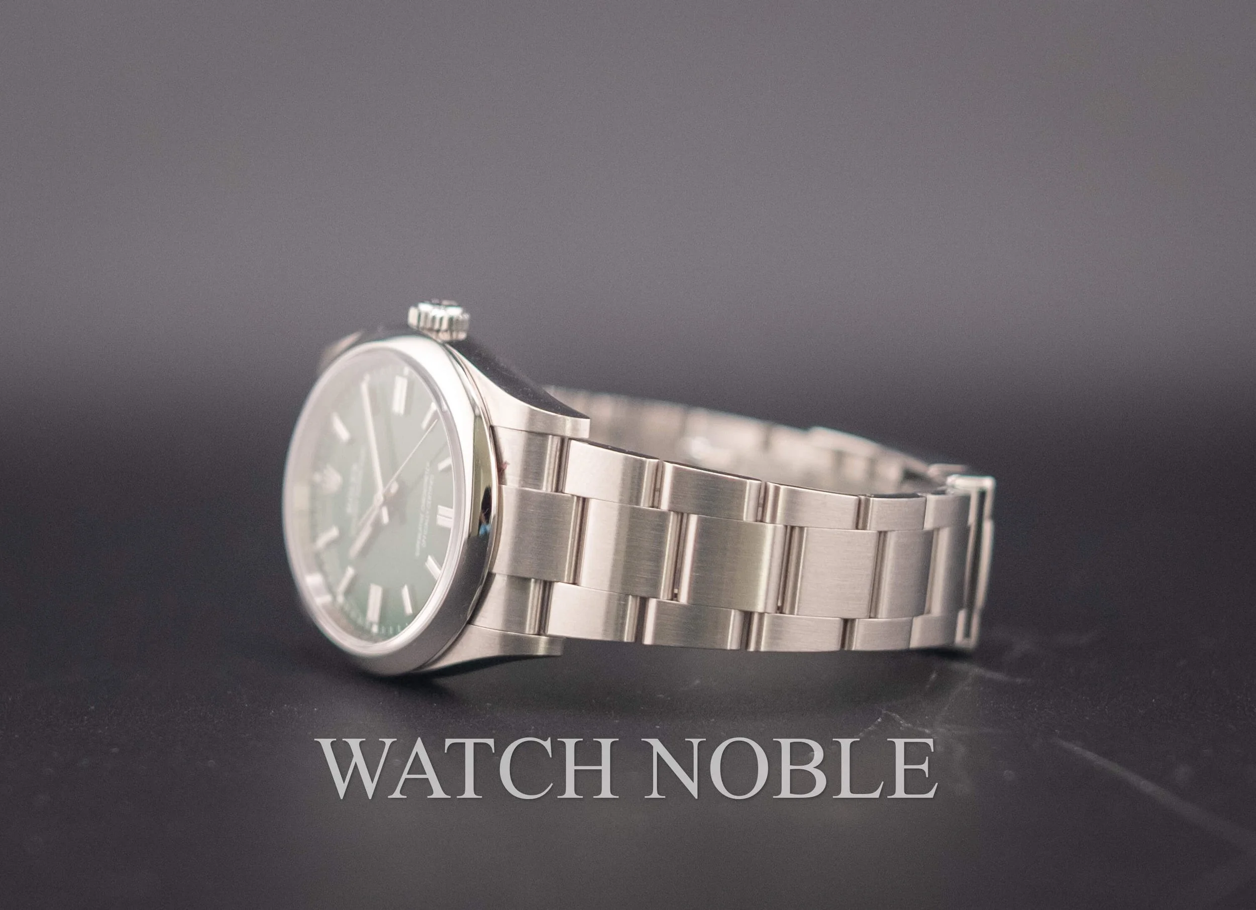 Pre-owned Rolex 126000 Oyster Perpetual 36mm Green Dial Steel