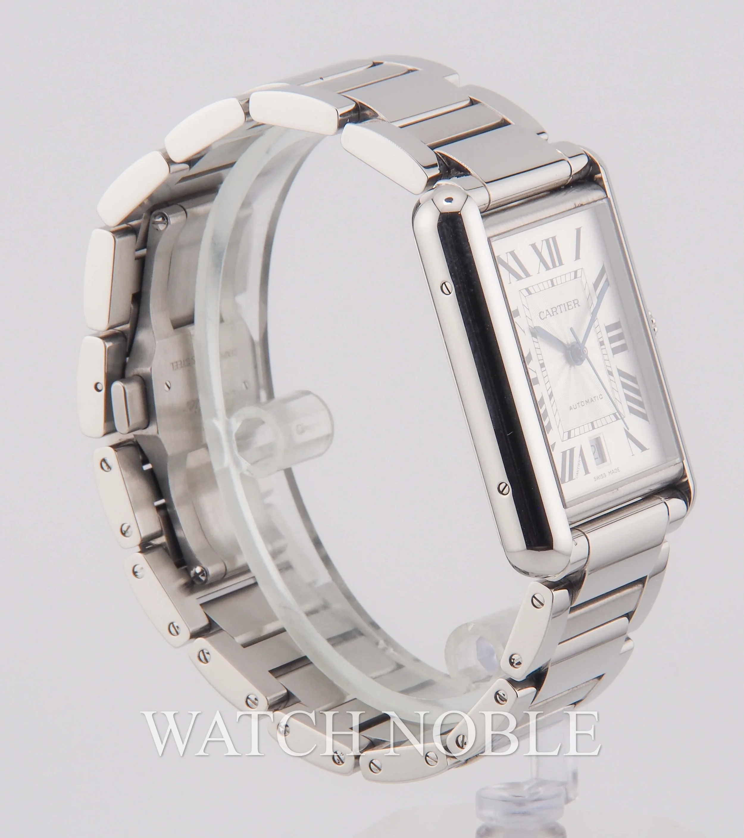 Pre-owned Cartier Tank Automatic Silver Dial WSTA0053.