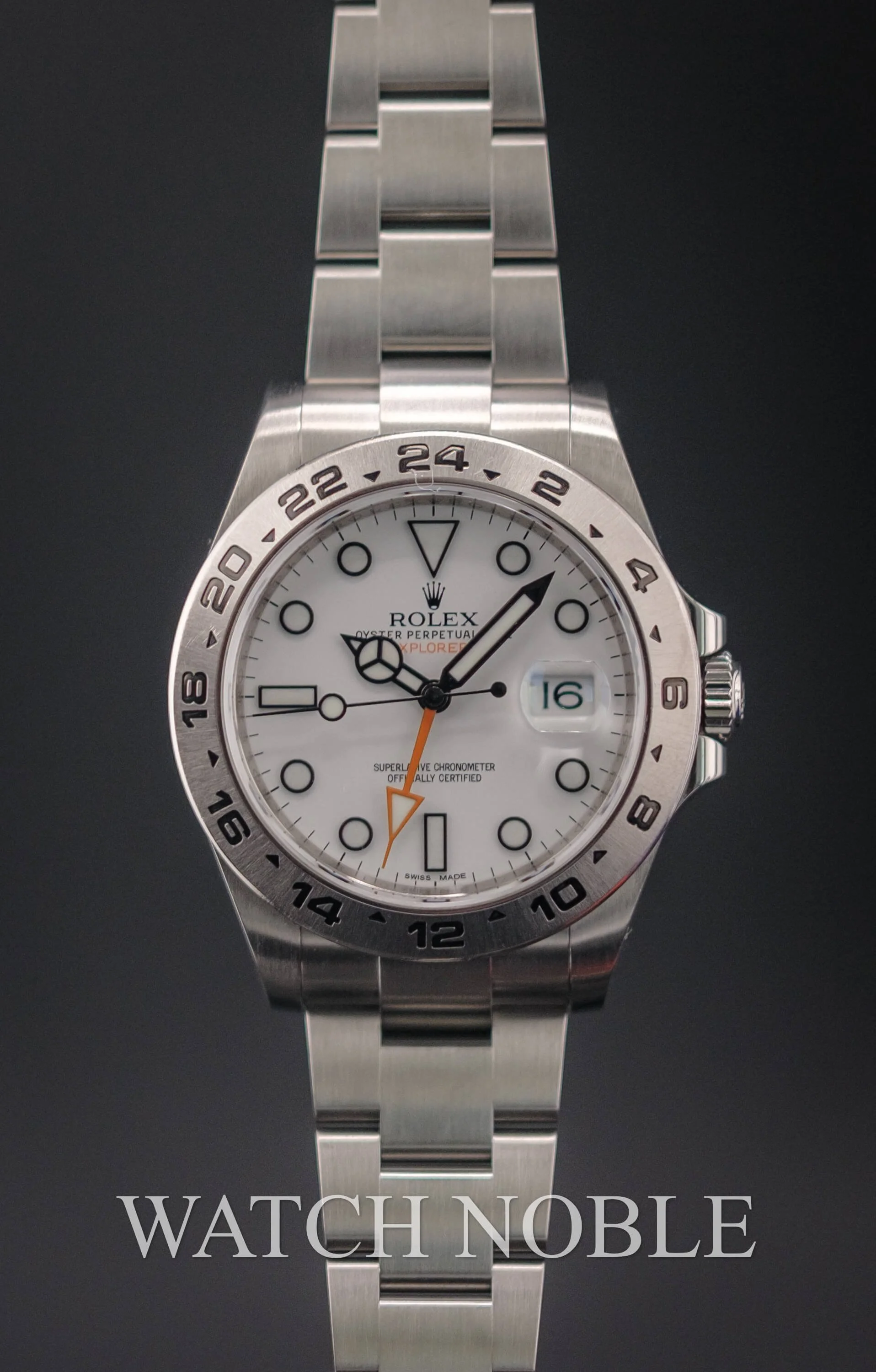 Pre-owned Rolex 216570 Explorer II White Dial Stainless Steel 42mm