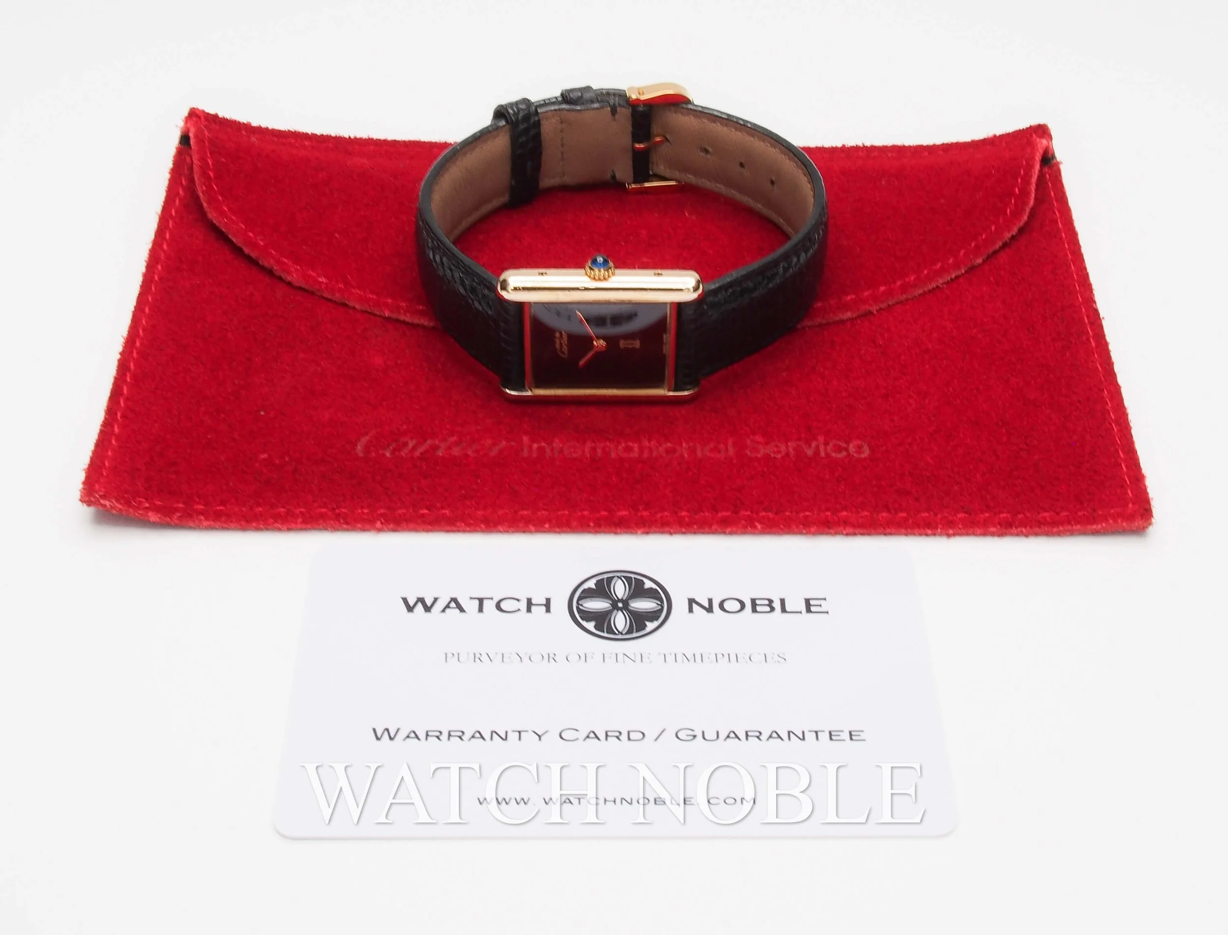 Pre-owned Ladies Cartier de Must Black Dial manual wind 23.5mm