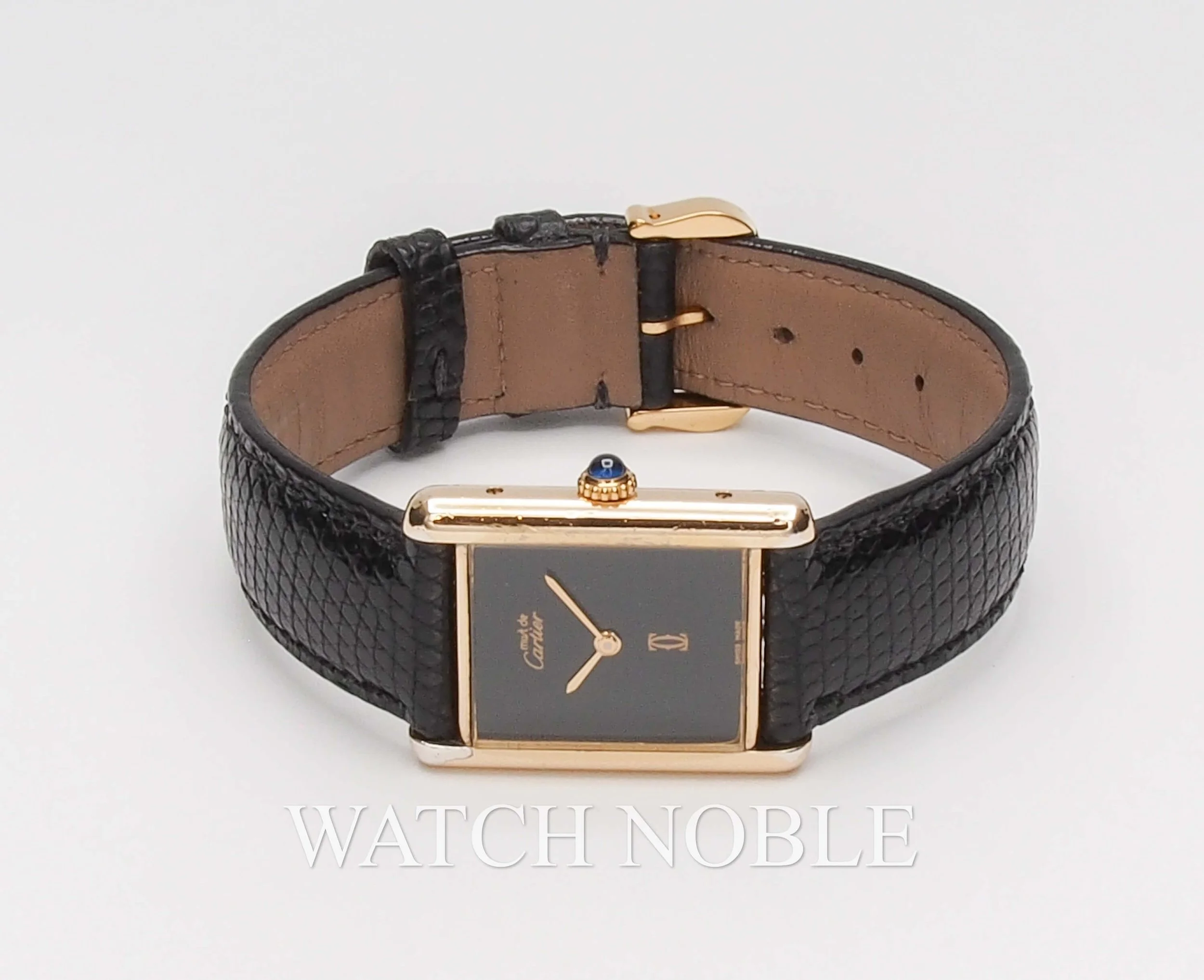 Pre-owned Ladies Cartier de Must Black Dial manual wind 23.5mm