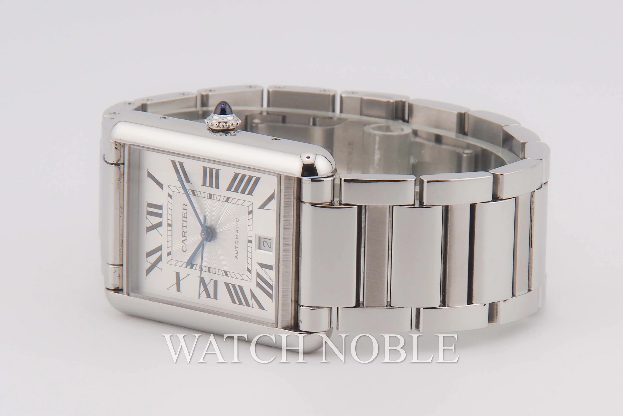 Pre-owned Cartier Tank Automatic Silver Dial WSTA0053.