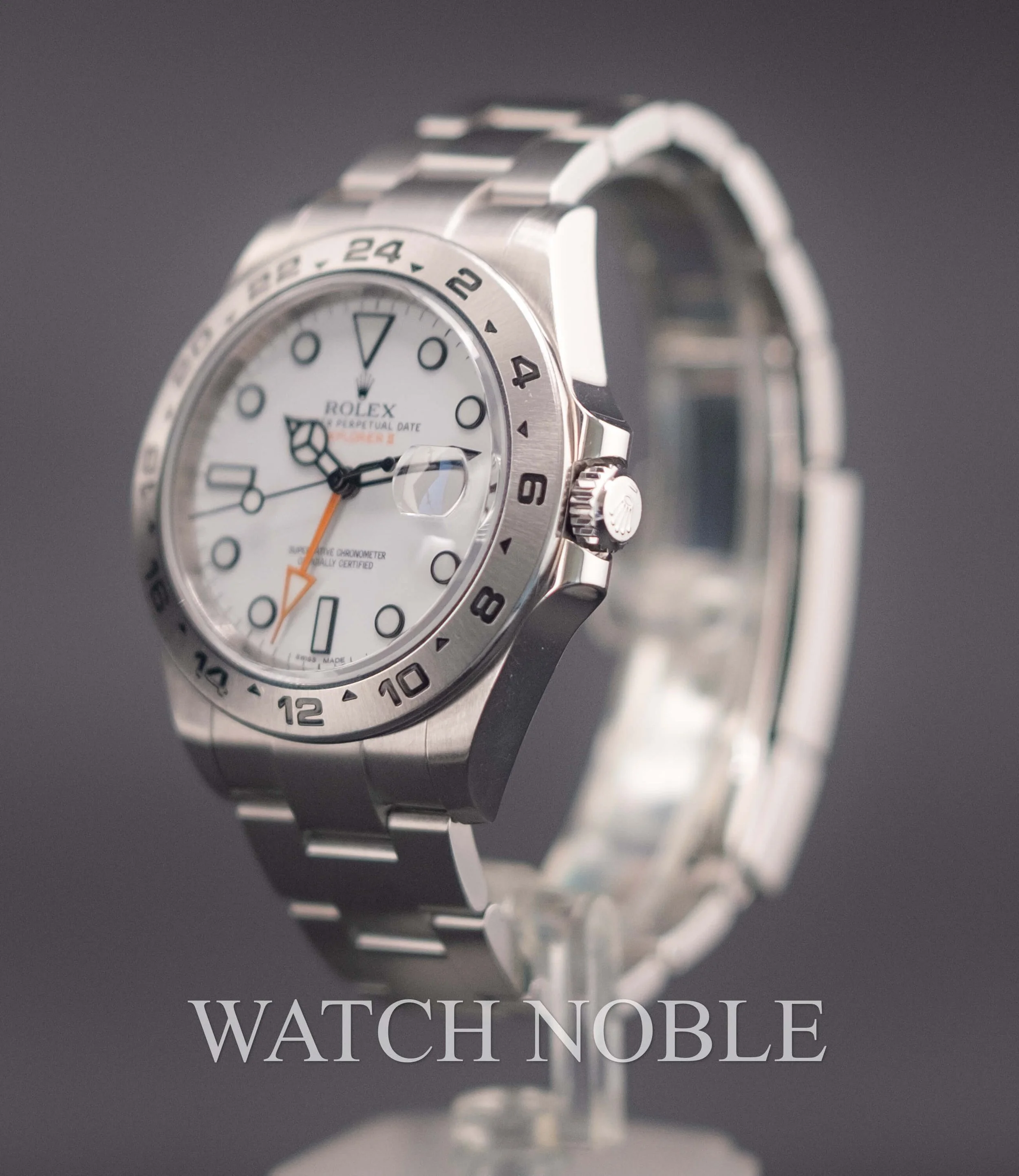 Pre-owned Rolex 216570 Explorer II White Dial Stainless Steel 42mm