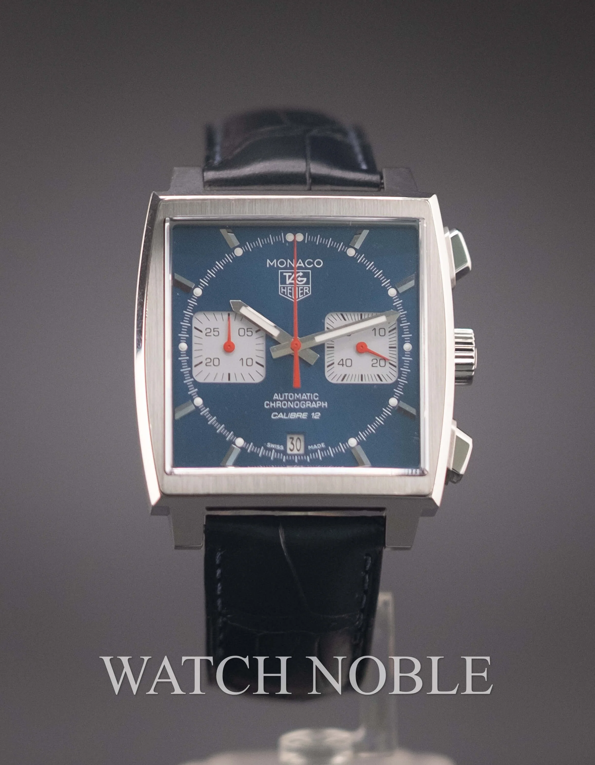 Pre-owned  TAG Heuer Monaco Calibre 12  CAW2111.FC6183.