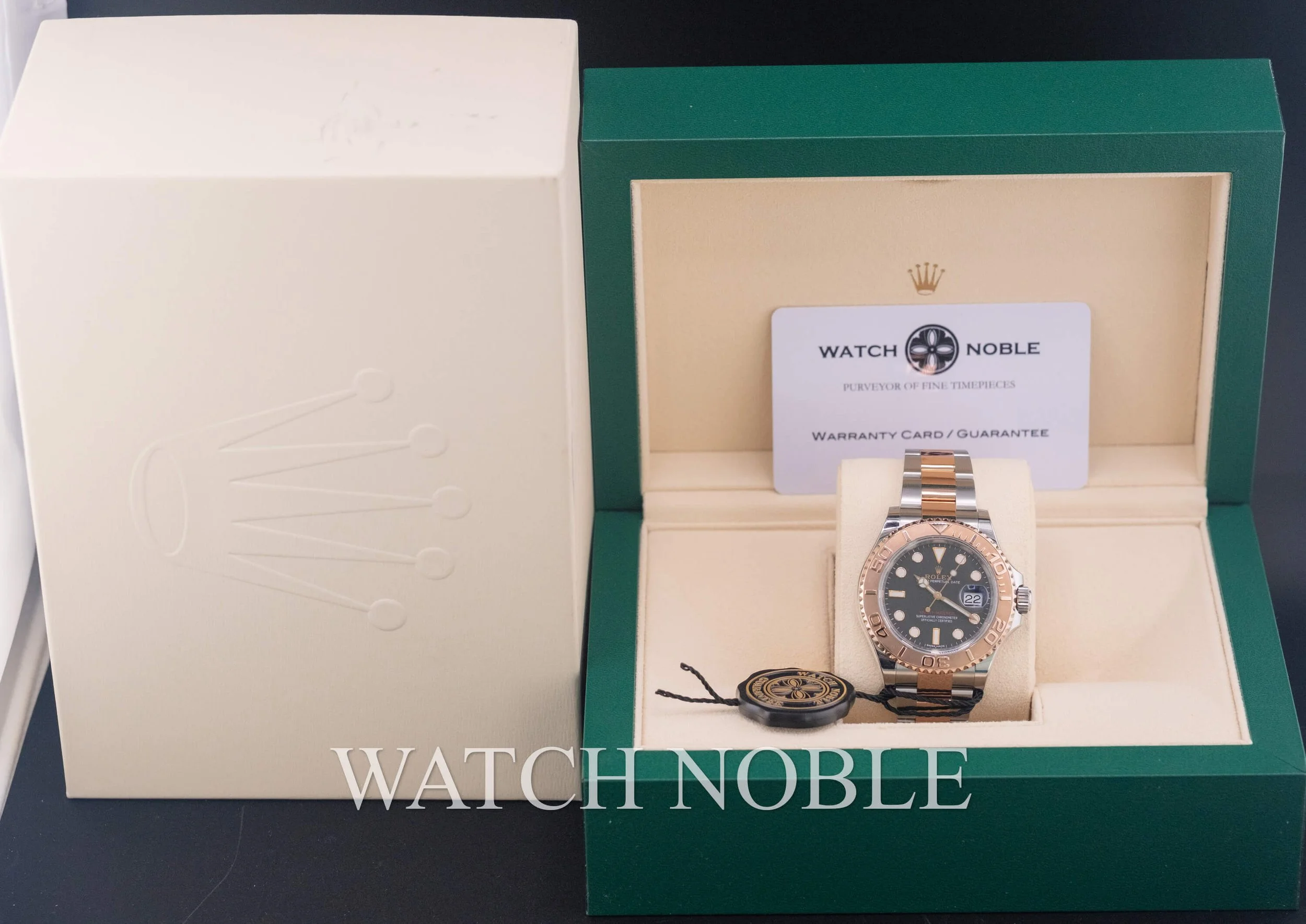Pre-owned Rolex 116621 Yacht-Master Black Dial Steel/18K Everose Gold 40mm
