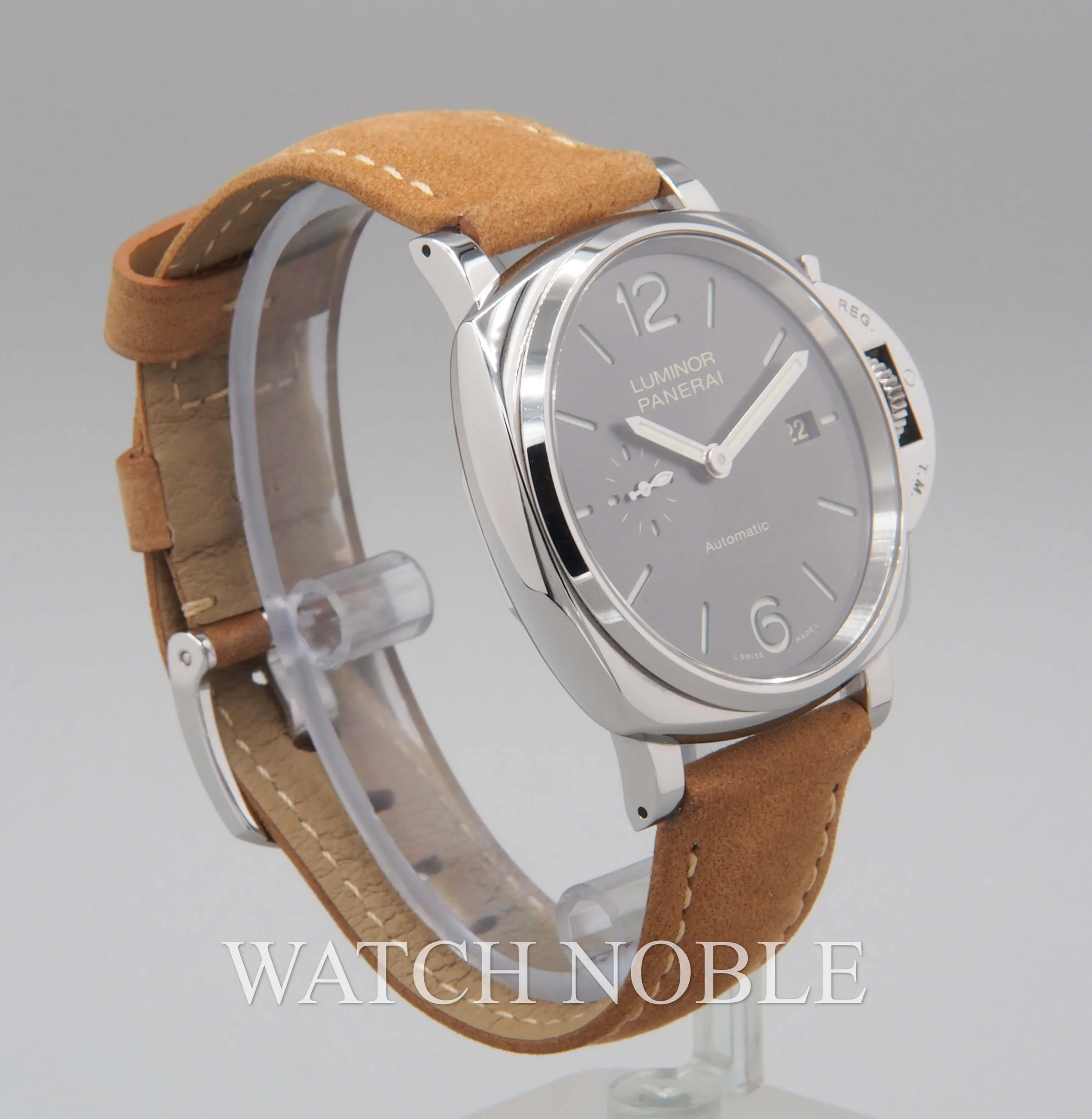 Pre-owned Panerai Luminor Due 3 Days 42mm Grey Dial PAM904