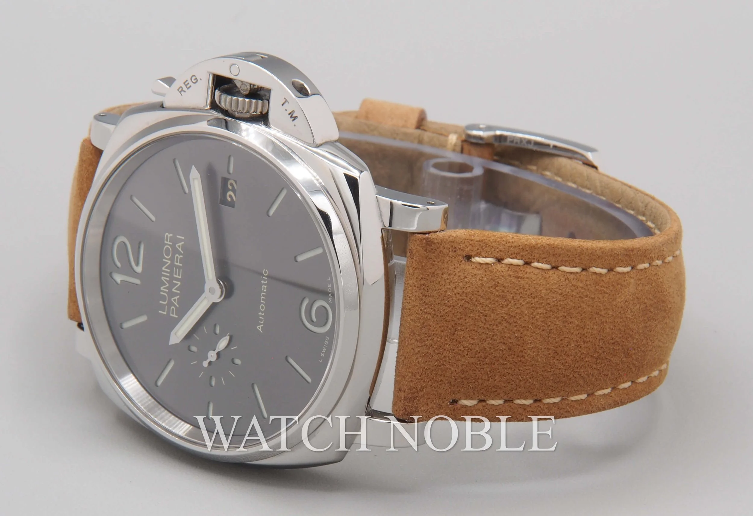 Pre-owned Panerai Luminor Due 3 Days 42mm Grey Dial PAM904