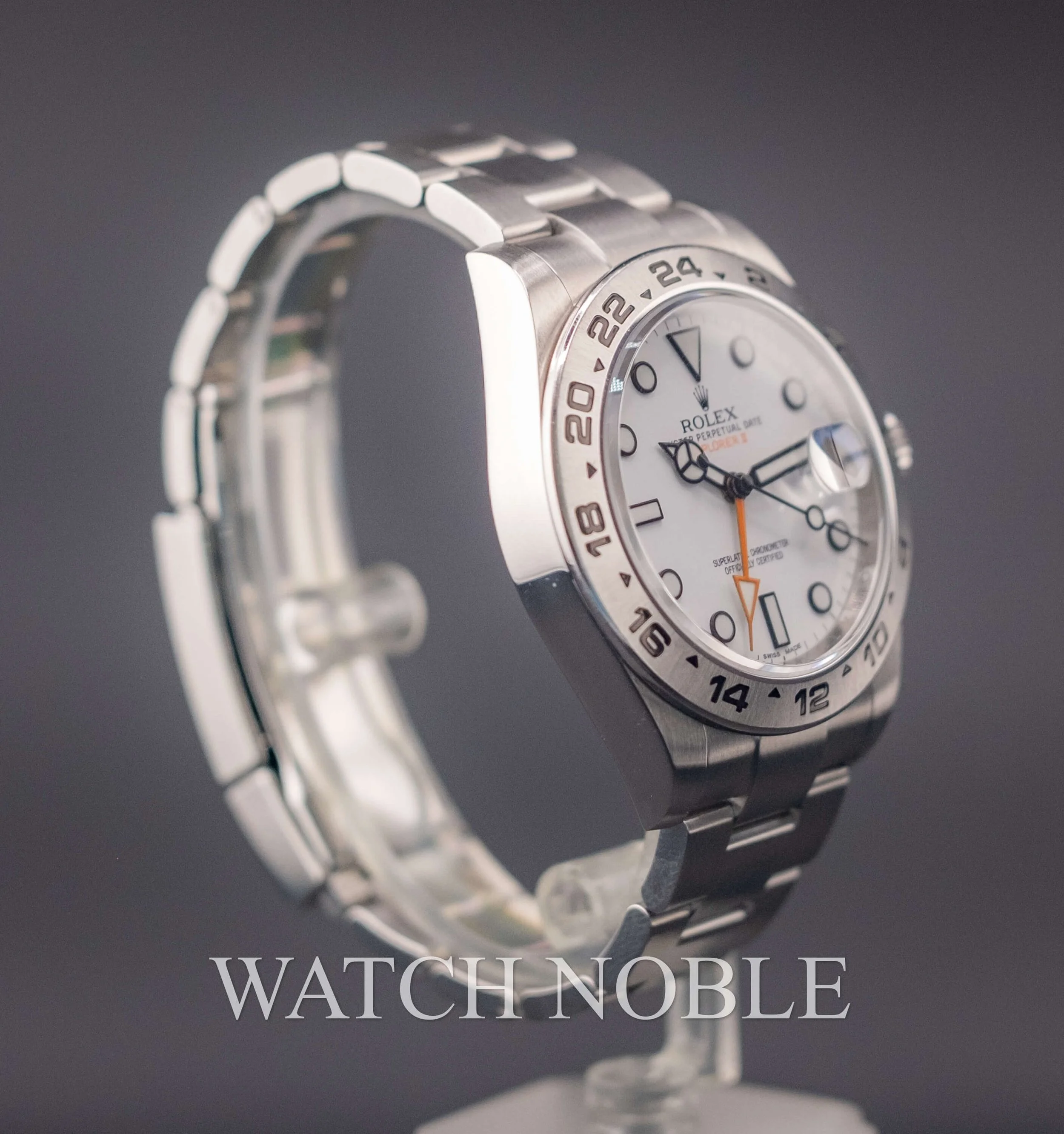 Pre-owned Rolex 216570 Explorer II White Dial Stainless Steel 42mm