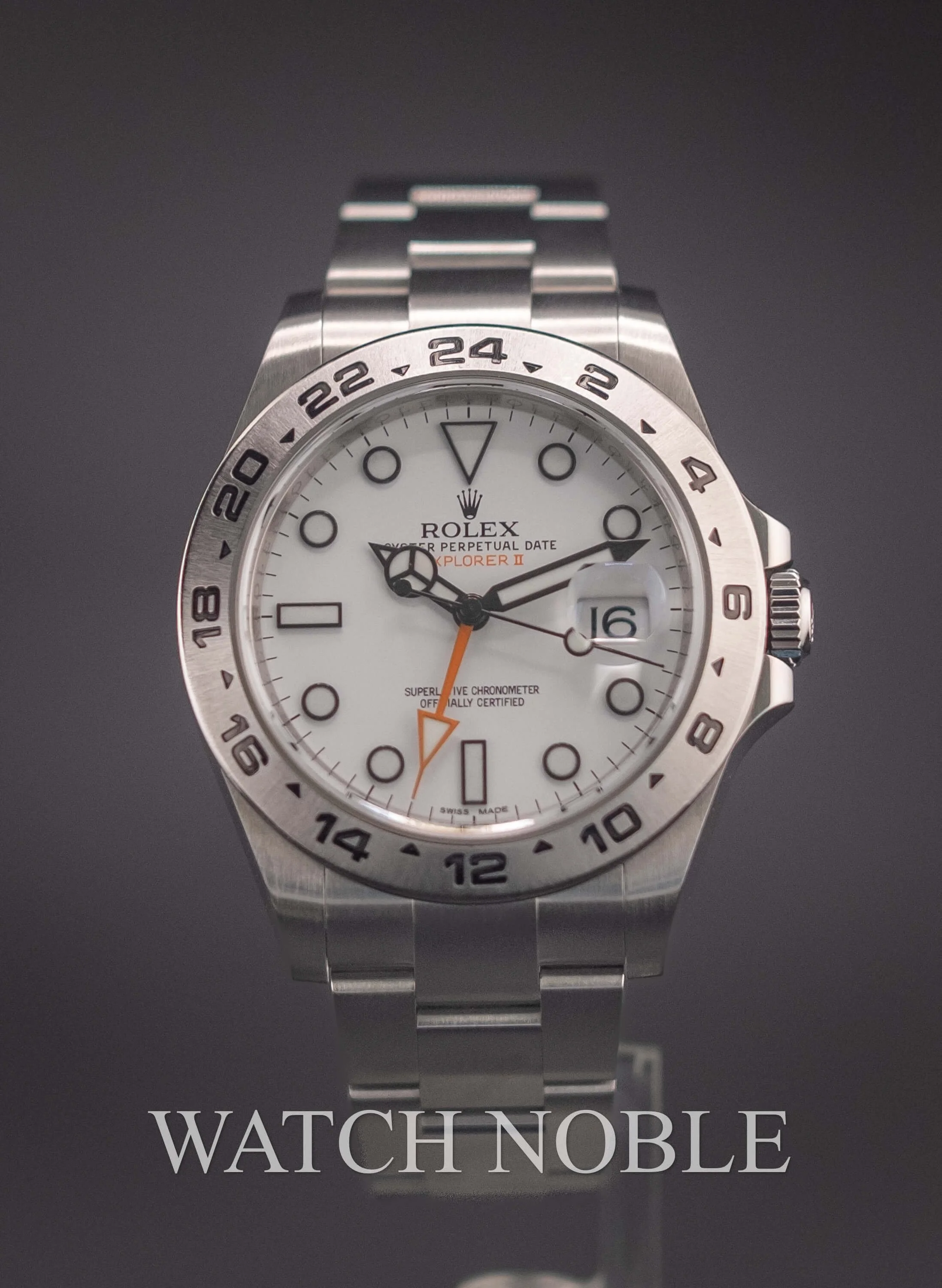Pre-owned Rolex 216570 Explorer II White Dial Stainless Steel 42mm
