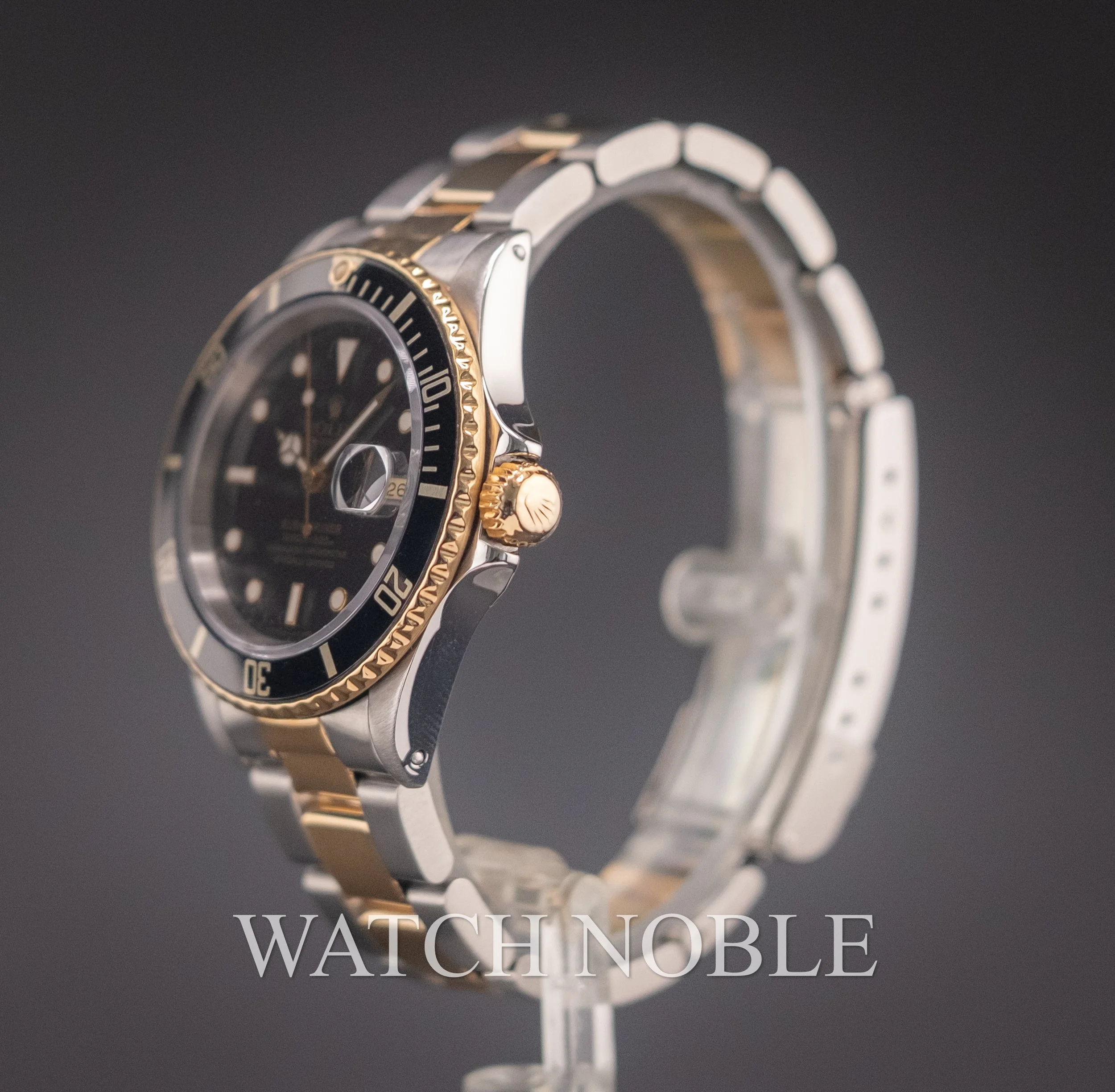 Pre-owned Rolex Submariner Date Black DIal 16613LN Stainless Steel/18K Gold