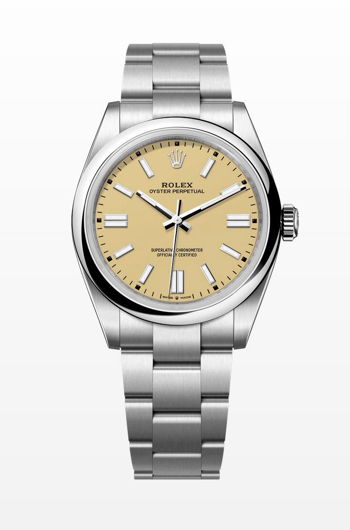 Rolex 134300 Oyster Perpetual 41 mm Beige Dial Steel