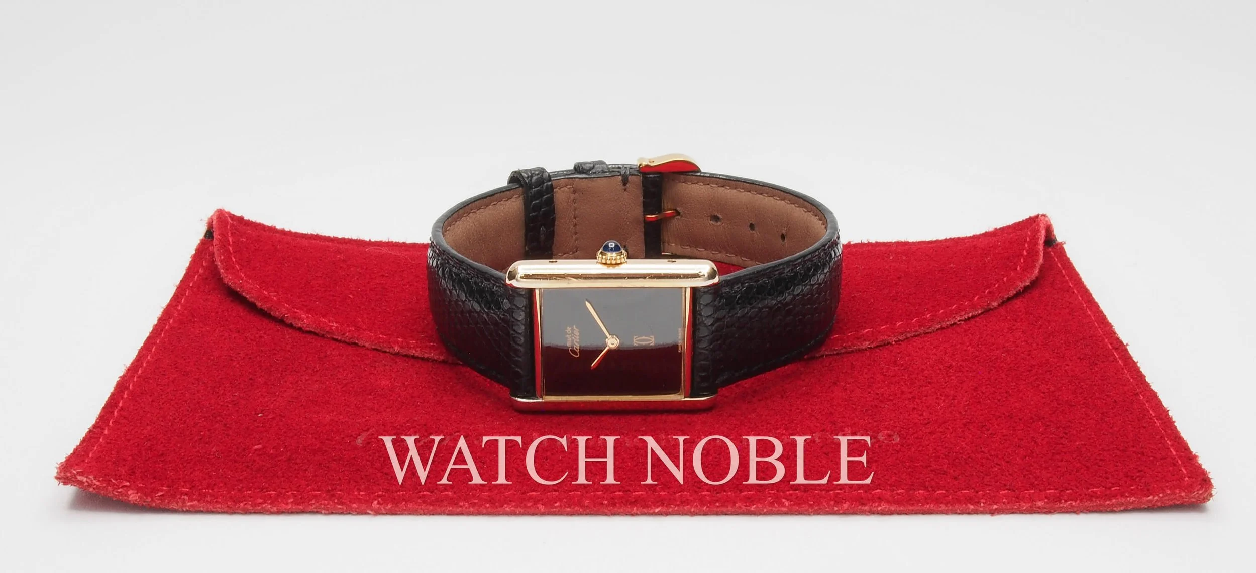 Pre-owned Ladies Cartier de Must Black Dial manual wind 23.5mm