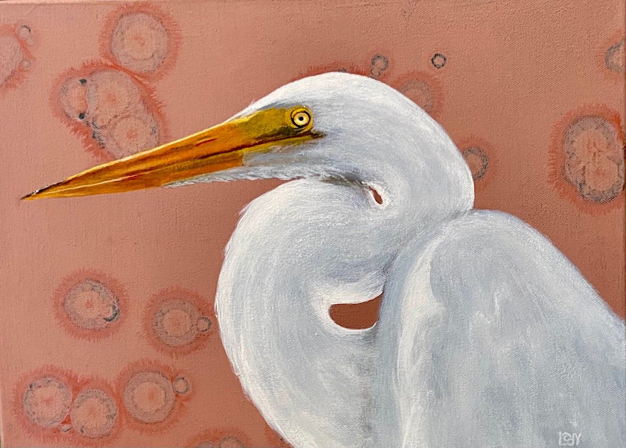 EGRET MESSENGER - Acrylic (16x12)