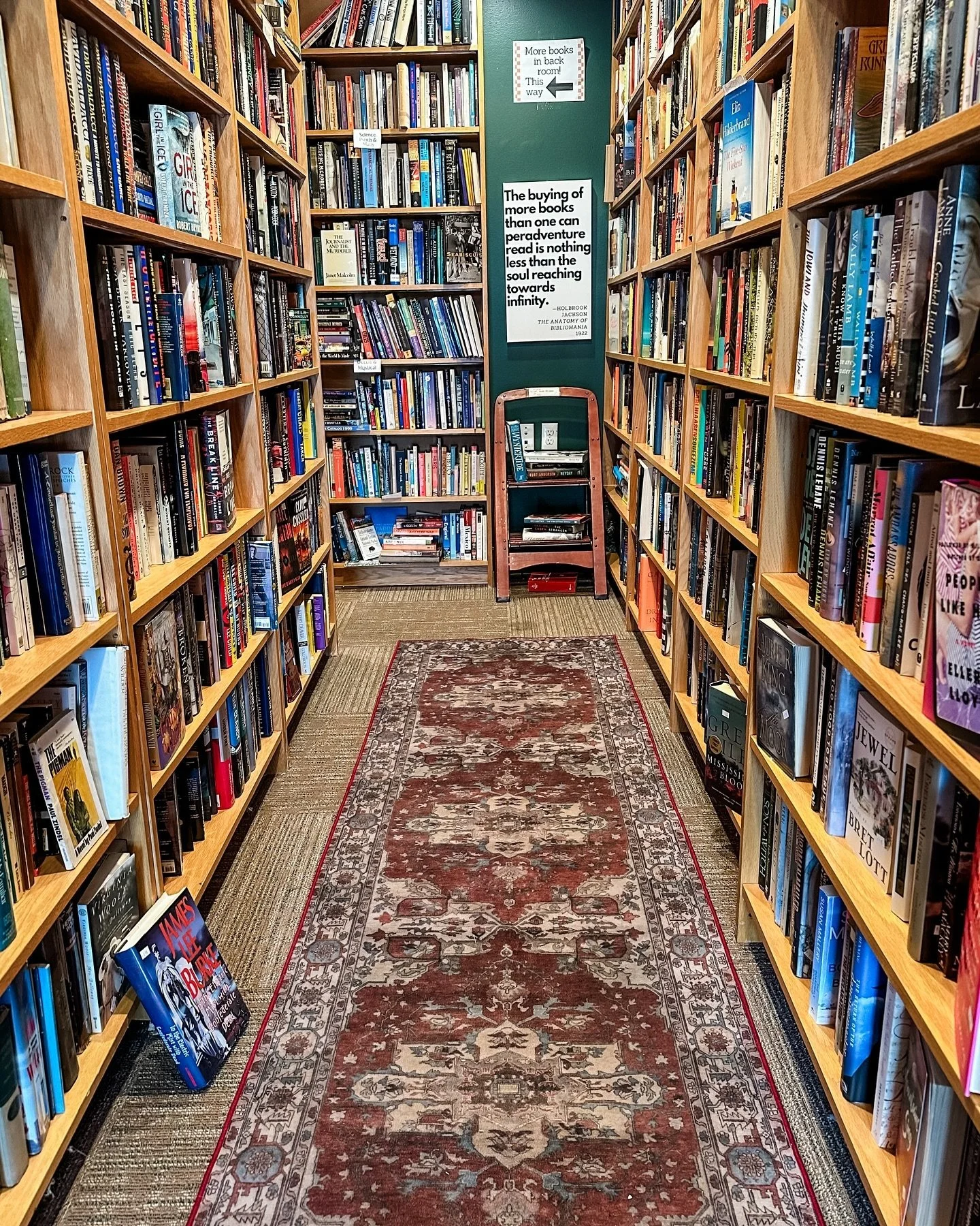 heaven is a used bookstore 📚. discovered the perfect copy of Crossing to Safety by Wallace Stegner, which has been on my wish list for a while. if you&rsquo;re in New England, @nootherbooklikethis in Mystic, CT is the coziest, sweetest, most immacul
