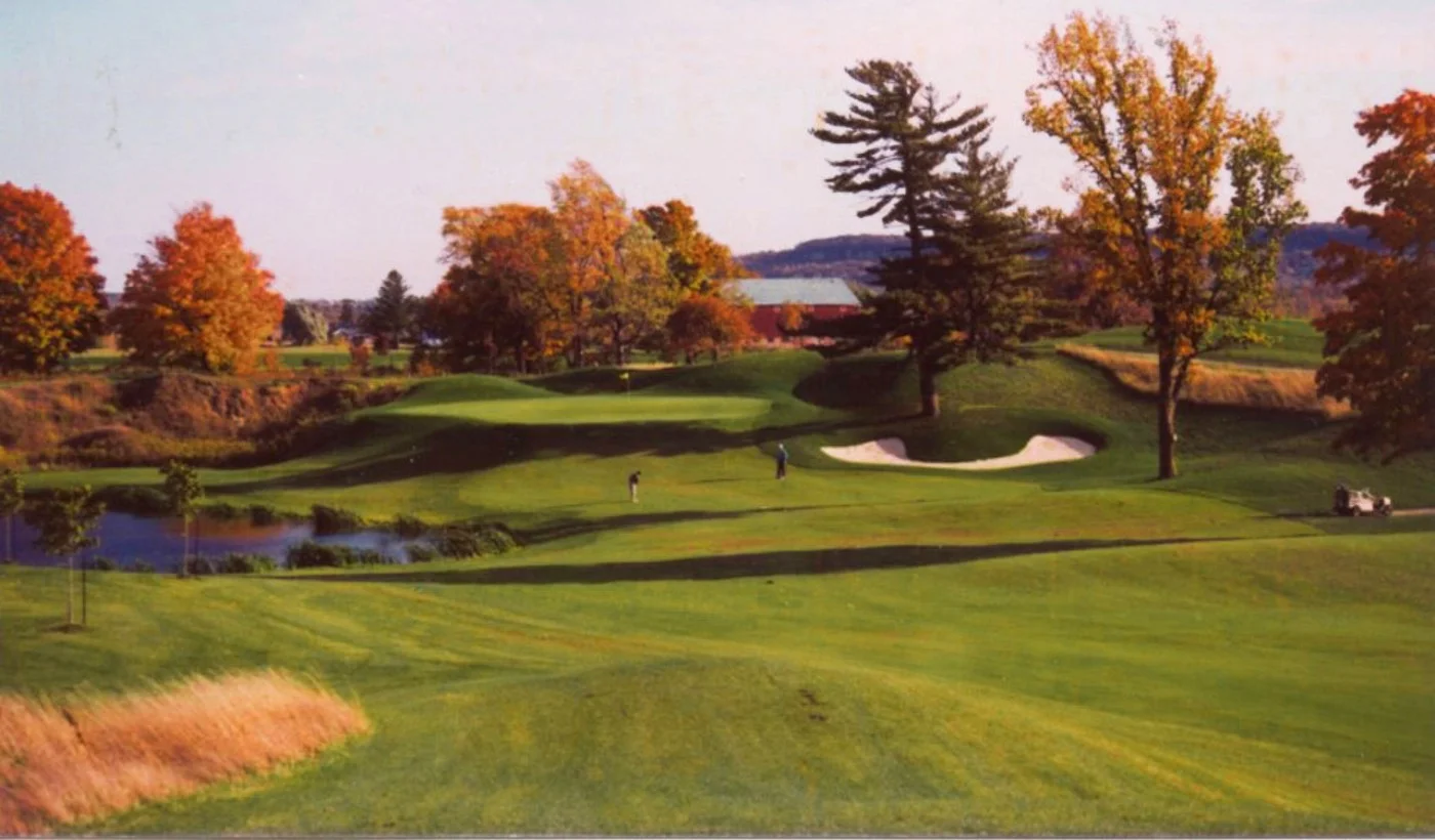   Greystone Golf Club, Milton, Ontario   Nestled into the rolling hills below the dramatic cliffs of the Niagara Escarpment, Greystone is a graceful parkland layout featuring dramatic views of the surrounding countryside and even the skyline of Toron