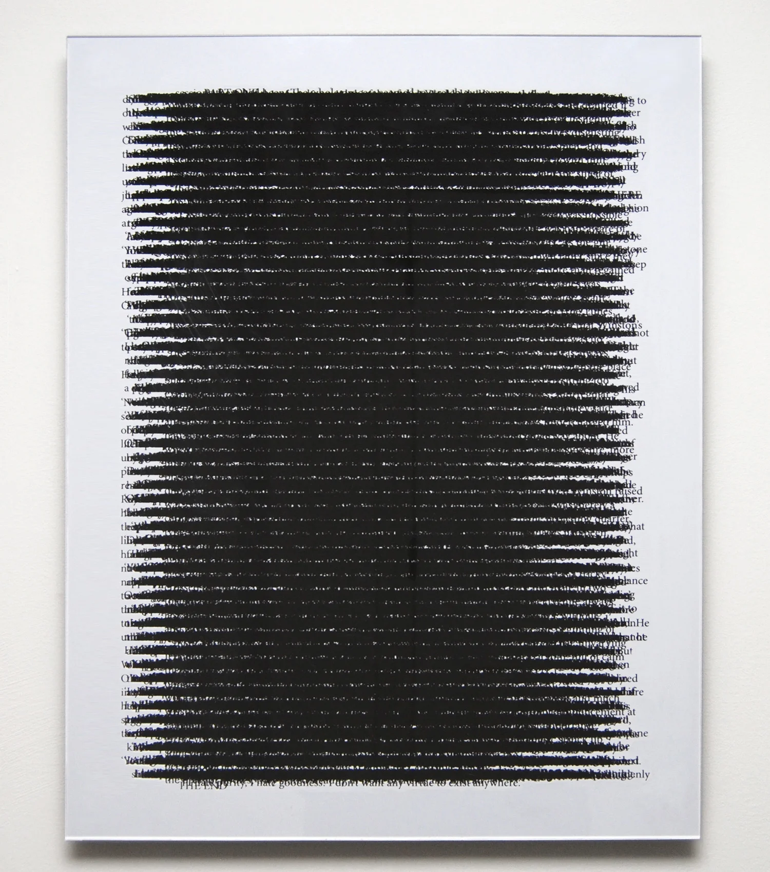TLDR: 1984 Condensed, inkjet print and plexiglass, 17 x 23 x 1 inches, 2017