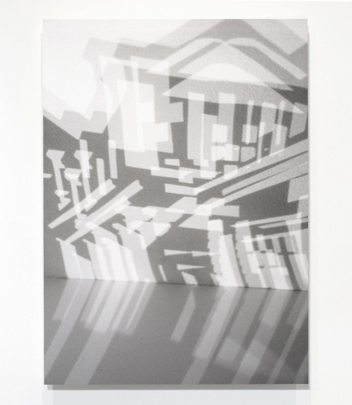 63 Girard (Exterior Shadow I) , 2017, Photograph on hot press paper mounted on Plexiglas, 42 x 55 inches
