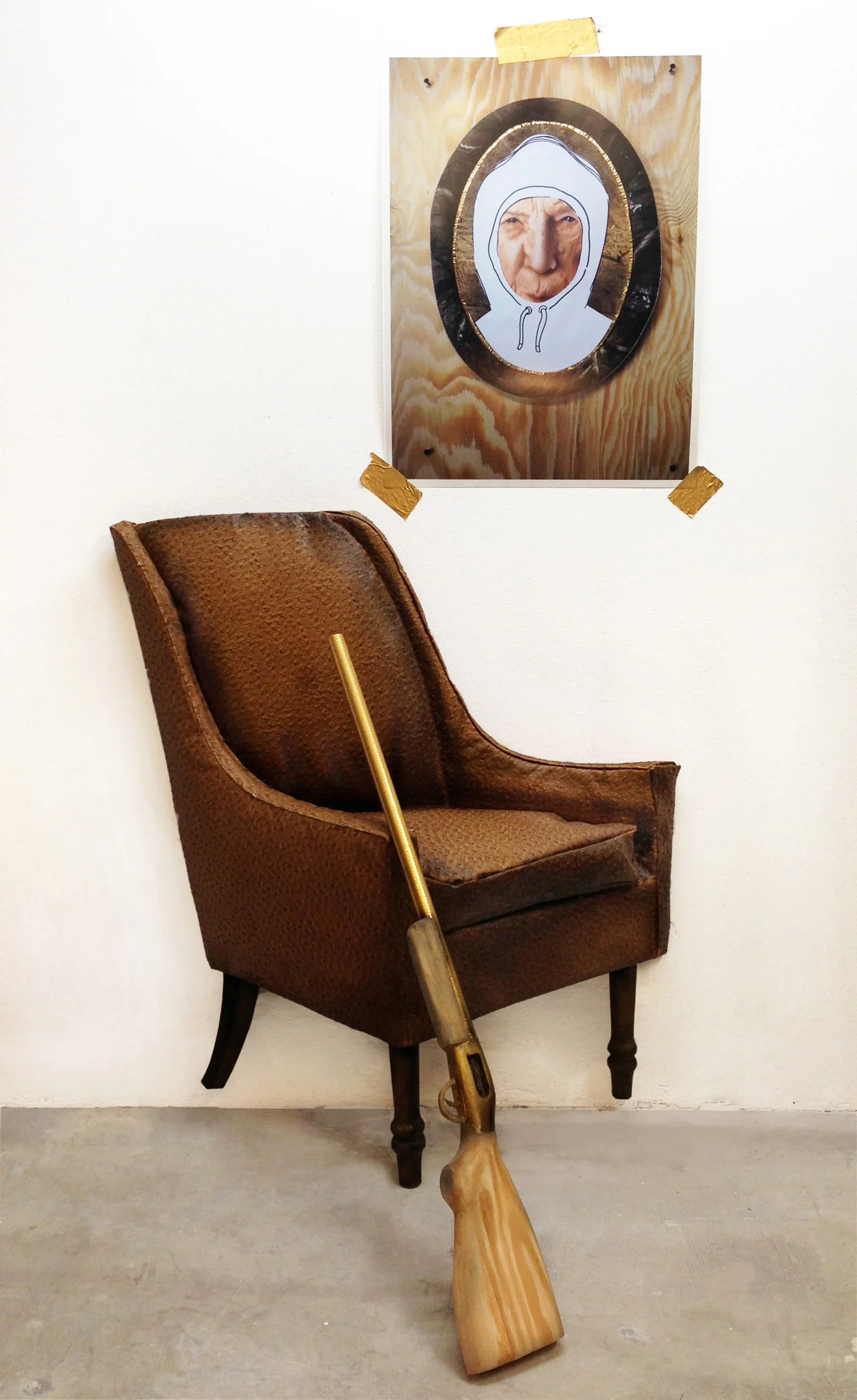 Wish You Were Here , 2014, Mixed media, 32 x 34 x 67 inches