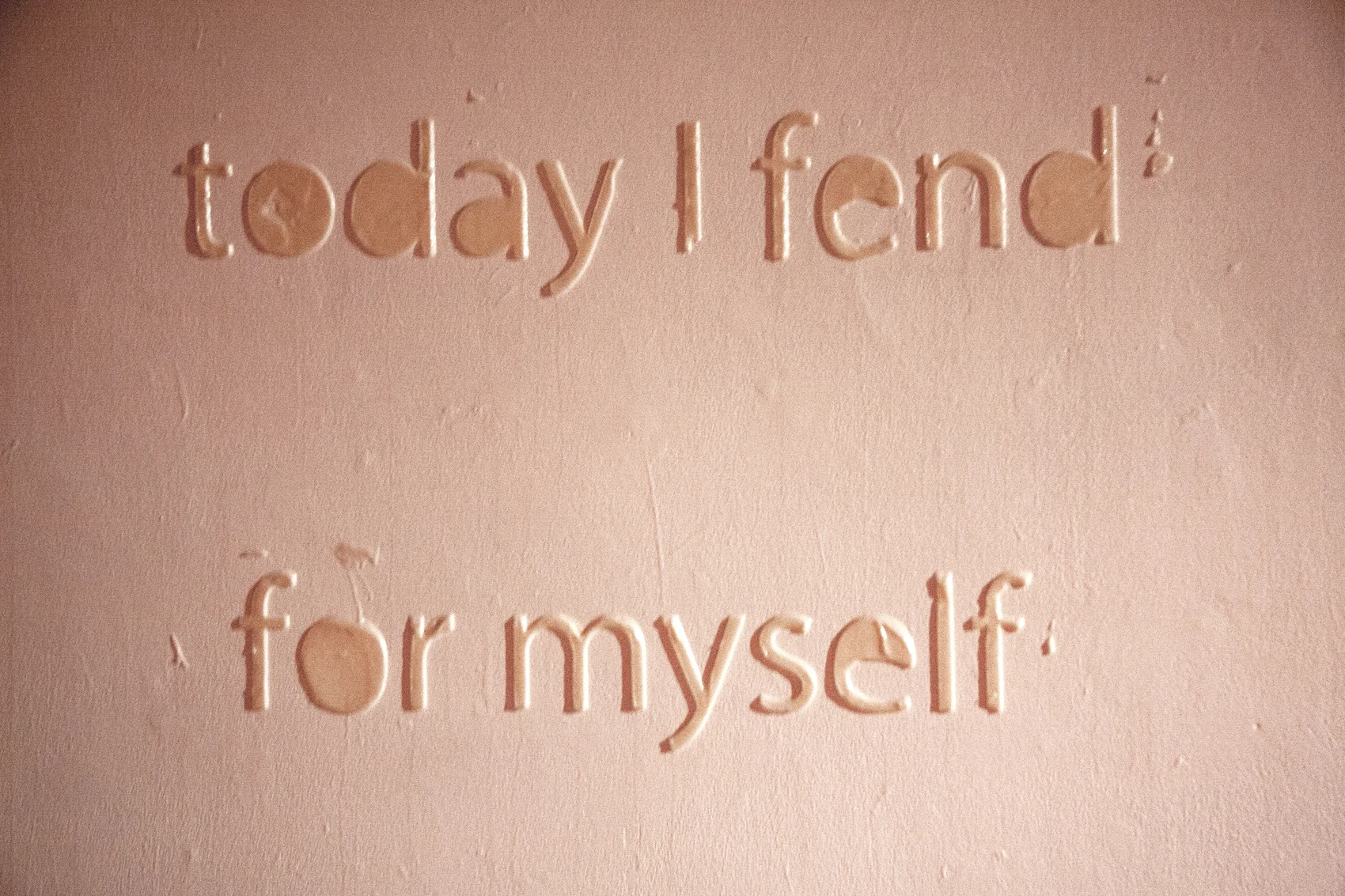 backpage.poems, Lotion on wall, Dimensions variable, 2017.