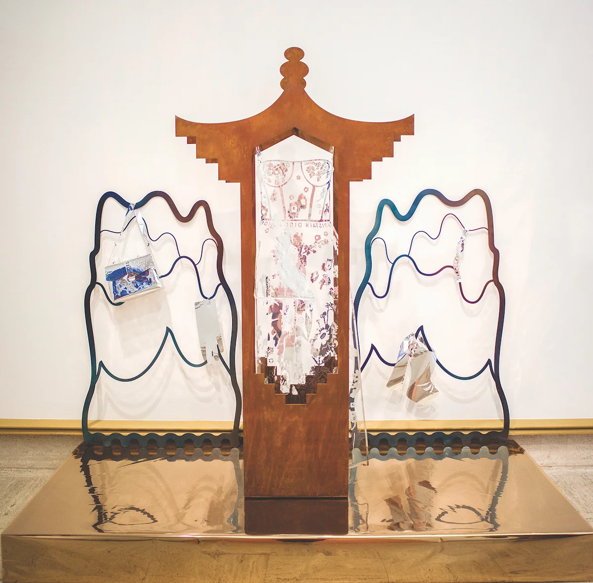 Display Series No. 8 , steel, mylar, medium-density fiberboard, 96 x 48 x 78 inches, 2017