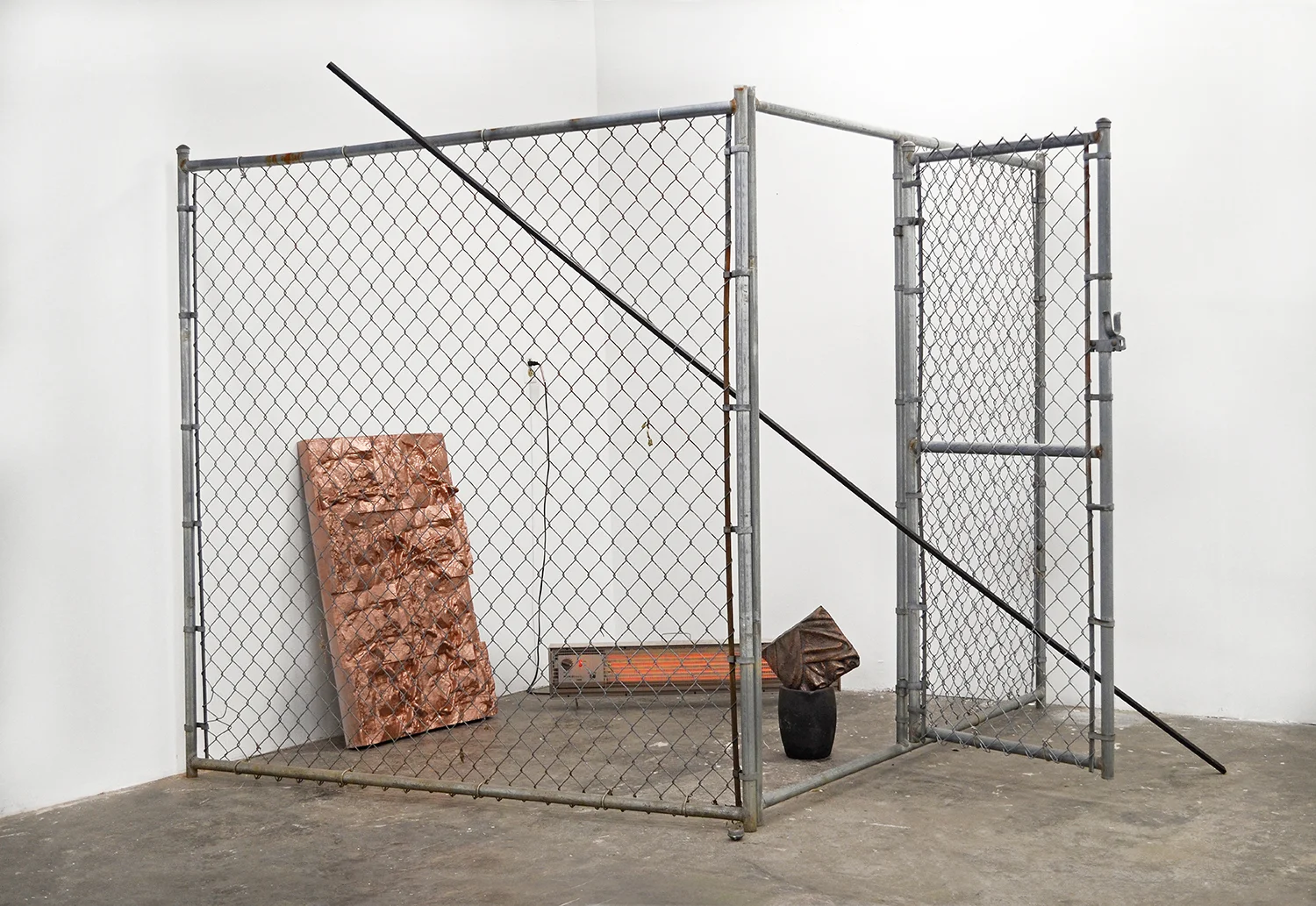 Calore Senza Corpo : Bodiless Heat , steel, running heater, machined EPS, cast bronze, 6.5' x 8' x 8', 2017