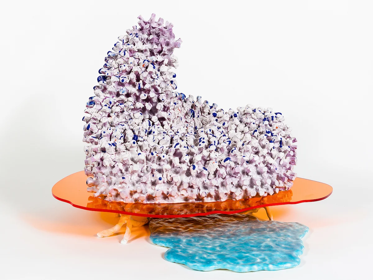 Aimee Odum, Swell (In Reverie) , Glazed ceramic, acrylic, epoxy clay, resin, 20 x 26 x 18 inches, 2017