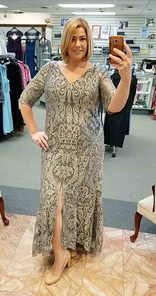 Jade Couture Plus Size With Sleeves