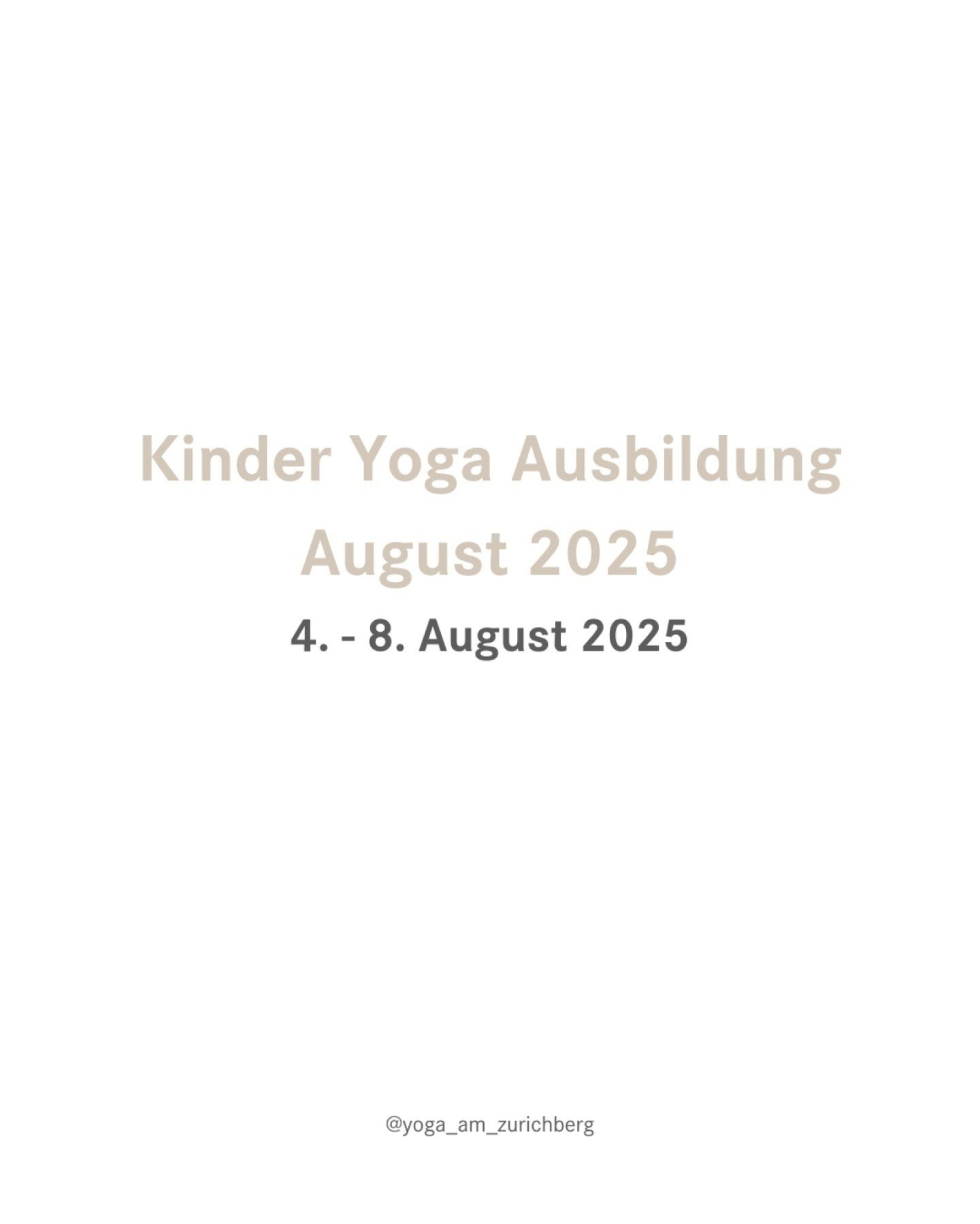 🌿🧘&zwj;♀️ Kinder Yoga Ausbildung🧘&zwj;♂️✨ 

Schl&auml;gt dein Herz f&uuml;r Yoga &amp; den Umgang mit Kindern? 💛 

Diese Ausbildung vom 4. - 8. August 2025 bef&auml;higt dich, Kinder-Yoga mit Freude &amp; Kompetenz zu unterrichten! 🧒🎶 

📖 Inha
