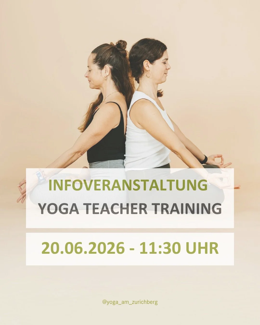 ✨ INFOVERANSTALTUNG ZUR 200 STUNDEN YOGA AUSBILDUNG ✨

Du m&ouml;chtest mehr &uuml;ber unsere Yoga Ausbildung erfahren? Dann komm zu unserer kostenlosen Informationsveranstaltung am:

📅 20.06.2026
🕚 11:30 Uhr
📍 Yoga am Z&uuml;richberg

Lerne unser