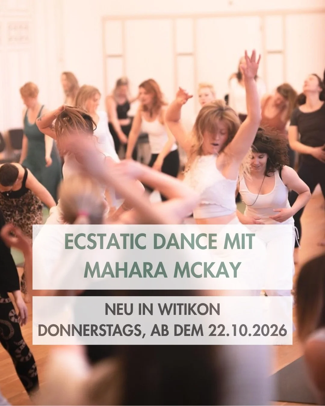 ✨ Neu in Witikon: Ecstatic Dance mit Mahara McKay ✨

Du folgst der Musik und bewegst dich einfach so, wie es sich f&uuml;r dich gut anf&uuml;hlt: Frei, intuitiv und ganz ohne Vorgaben. 💫

📅 Ab 22.10. jeden Donnerstag
⏰ 10:00&ndash;11:30 Uhr
📍 Yoga