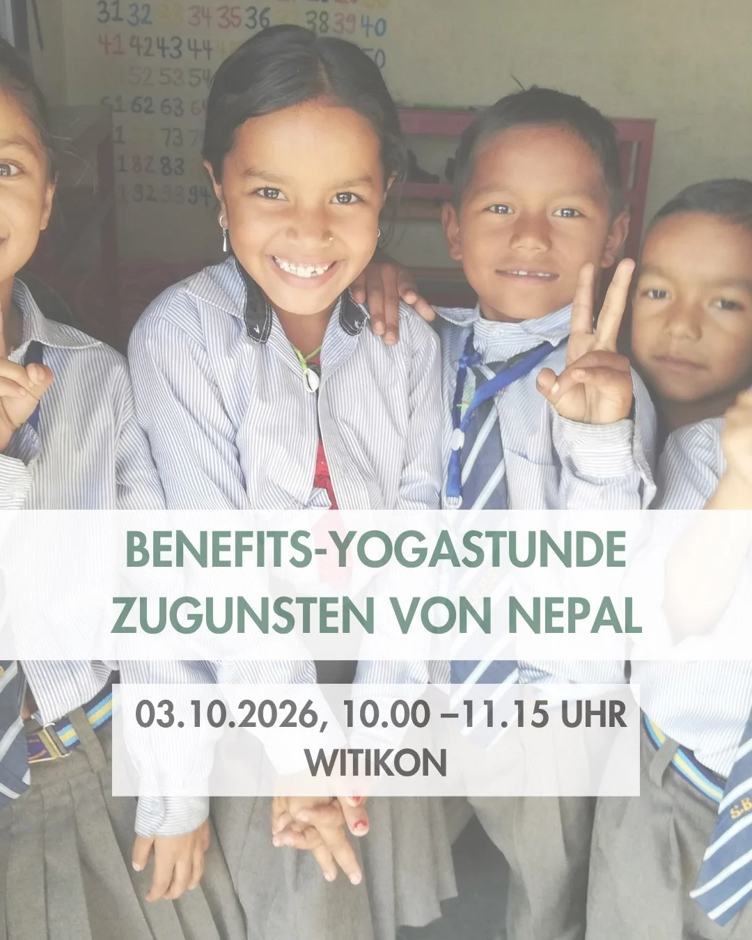 ✨YOGA F&Uuml;R NEPAL: GEMEINSAM GUTES TUN. ✨

Am Samstag l&auml;dt Claudia gemeinsam mit Sambhav Nepal zu einer Benefiz-Yogastunde ein. Die Teilnahme ist auf Spendenbasis, 100 % der Erl&ouml;se gehen an Sambhav Nepal.

📅 Samstag, 03.10.2026
⏰ 10:00&
