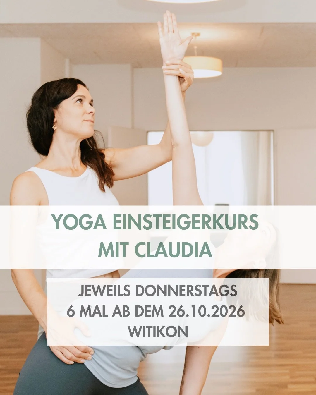 ✨Du m&ouml;chtest mit Yoga beginnen, weisst aber nicht, wo du anfangen sollst? ✨ 

Dann ist unser 6-teiliger Yoga-Einsteigerkurs mit Claudia genau das Richtige f&uuml;r dich! 

Lerne die Grundlagen des Yoga kennen und entwickle Schritt f&uuml;r Schri
