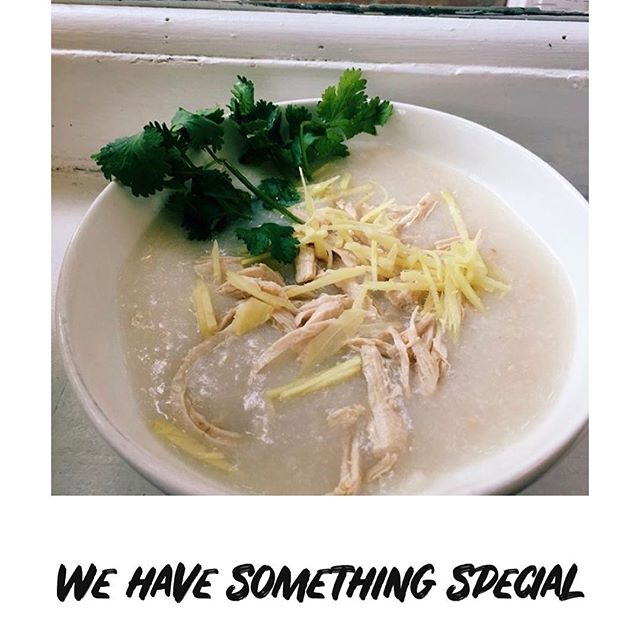 congee! perfect for this beautiful cold Sunday. **remember, limited availability**