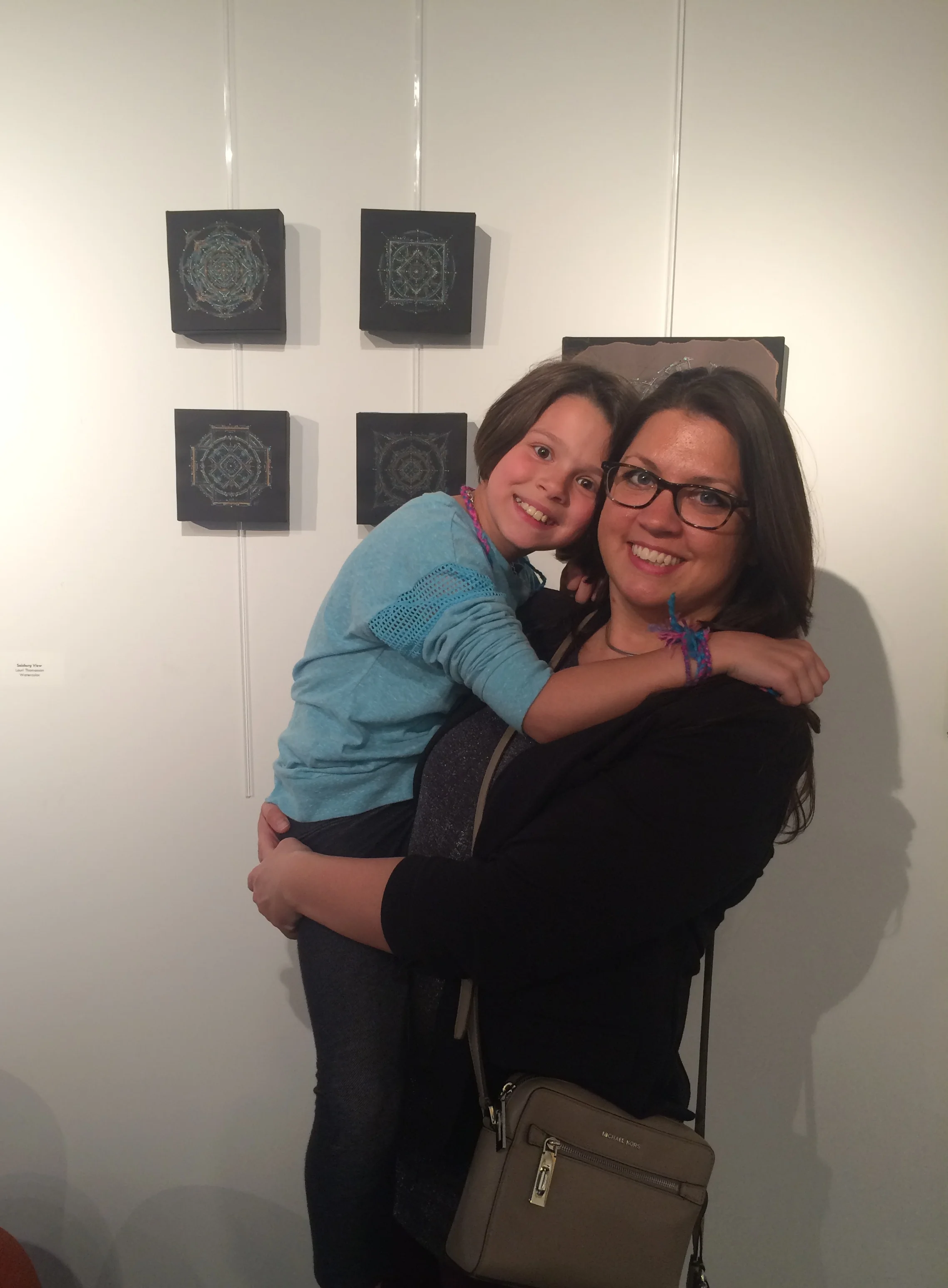 Neve and mommy art show.JPG