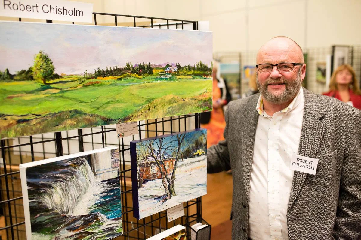 Robert at the Orangeville Art Group show , October 2015.