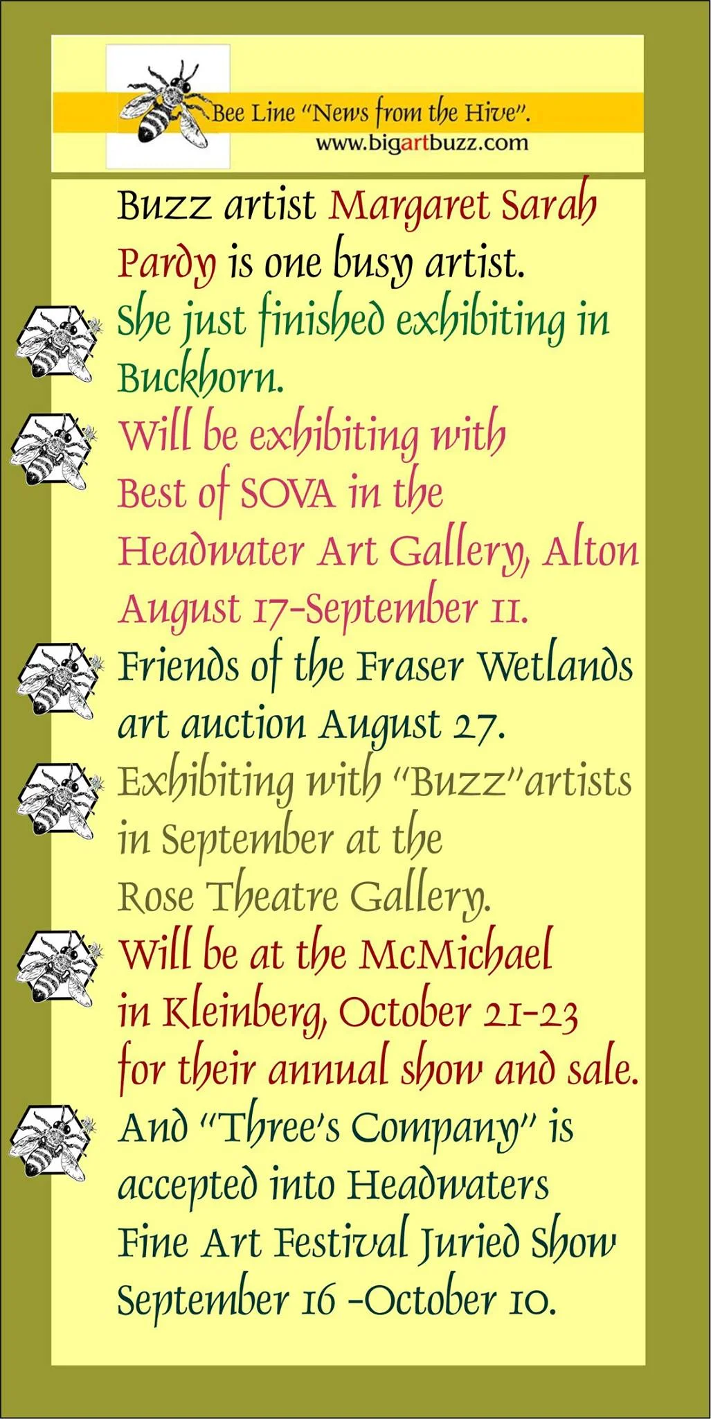 Very busy schedule for Margaret published by Buzz.