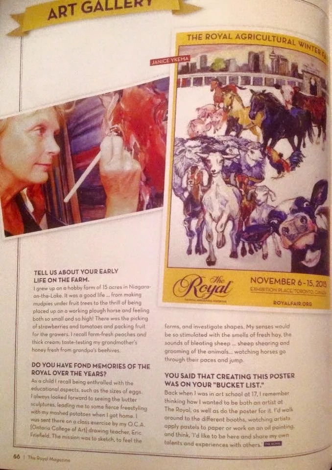  Article about artist Janice Ykema in the Royal Agricultural Winter Fairs magazine. 