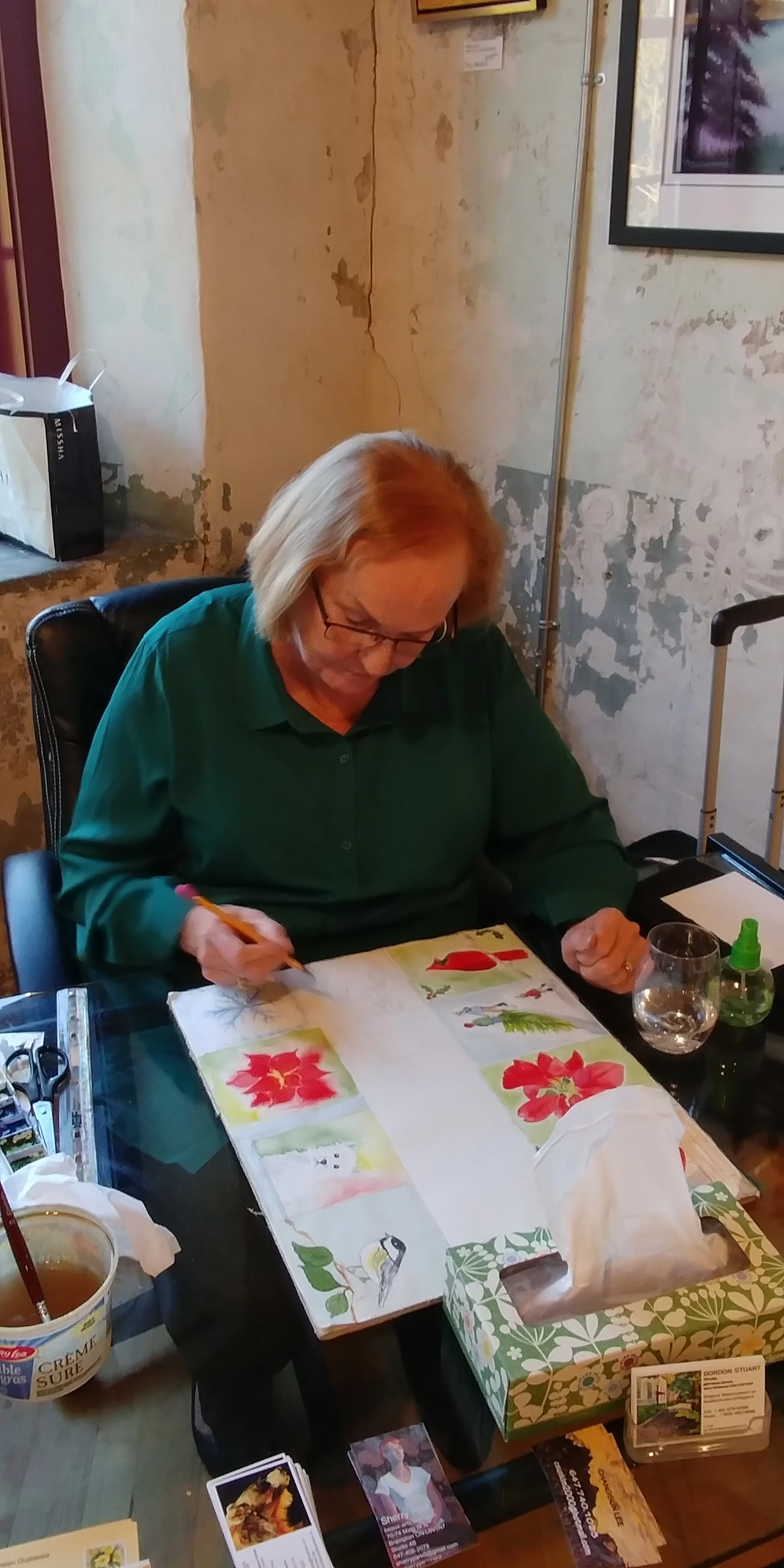 Helen Duplassie hard at work.