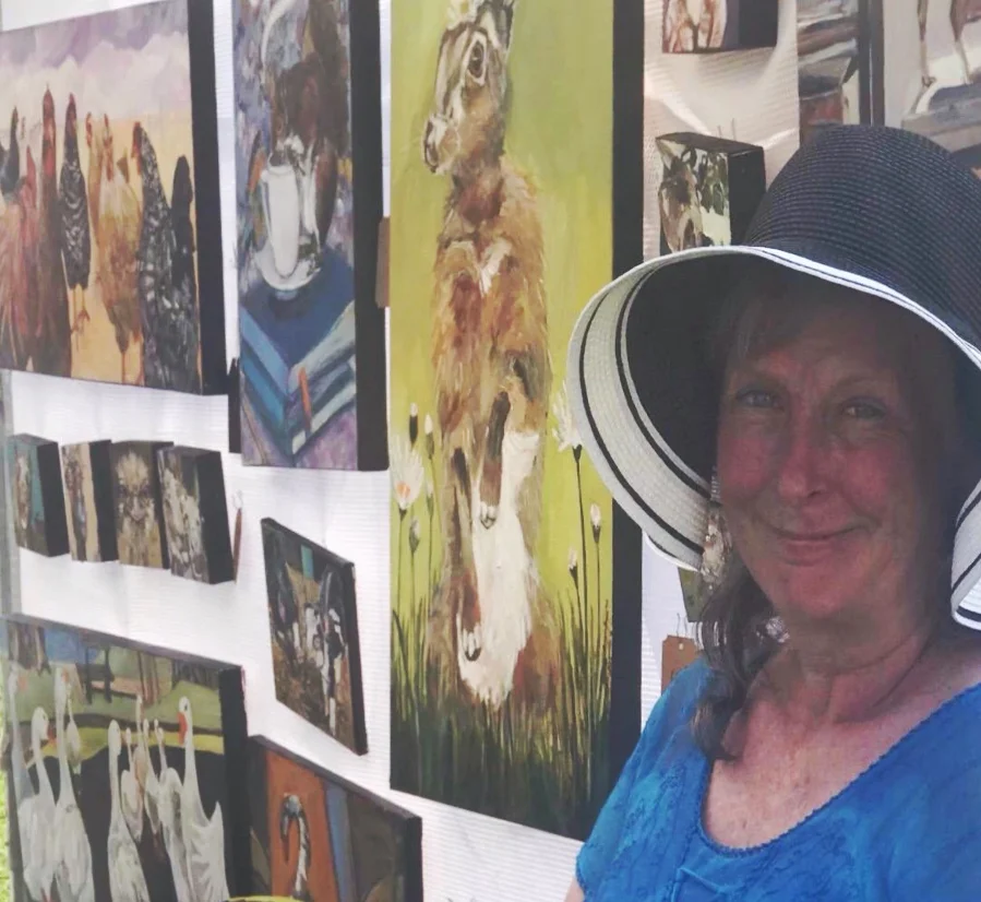 Artist Janice Ykema at the Oakville Art in the Park.