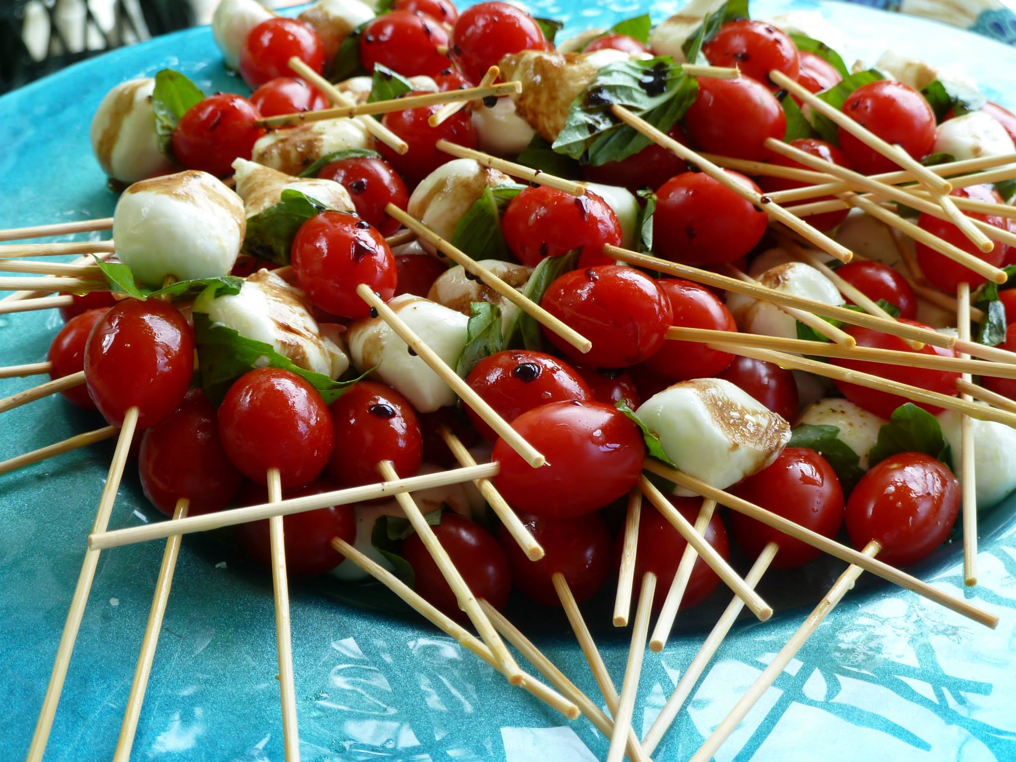  Caprese Skewers with Balsamic Drizzle 