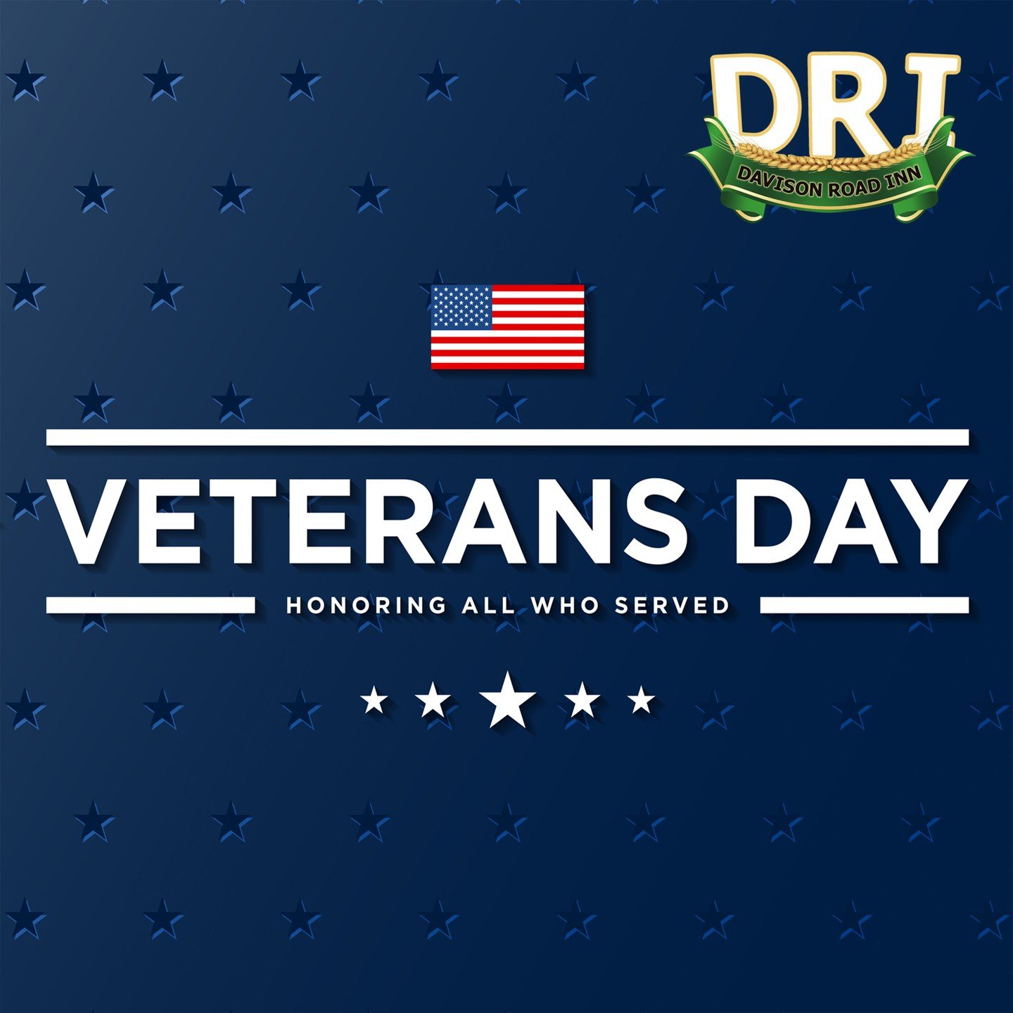 𝐇𝐨𝐧𝐨𝐫𝐢𝐧𝐠 𝐀𝐥𝐥 𝐀𝐜𝐭𝐢𝐯𝐞 𝐒𝐞𝐫𝐯𝐢𝐜𝐞 𝐌𝐢𝐥𝐢𝐭𝐚𝐫𝐲 𝐚𝐧𝐝 𝐕𝐞𝐭𝐞𝐫𝐚𝐧𝐬 𝐓𝐡𝐢𝐬 𝐕𝐞𝐭𝐞𝐫𝐚𝐧𝐬 𝐃𝐚𝐲 𝐌𝐨𝐧𝐝𝐚𝐲 𝐚𝐭 𝐃𝐑𝐈 🇺🇸 🇺🇸

Today all veterans and active duty military get 50% off their food order at Davison Road