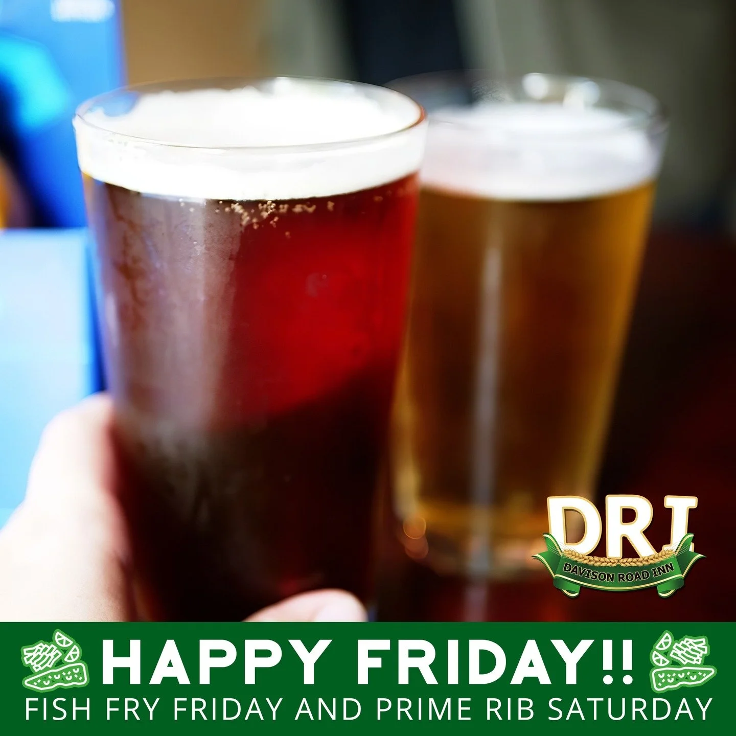 𝐈𝐭&rsquo;𝐬 𝐅𝐫𝐢𝐝𝐚𝐲 𝐋𝐨𝐜𝐤𝐩𝐨𝐫𝐭 𝐚𝐧𝐝 𝐘𝐨𝐮 𝐊𝐧𝐨𝐰 𝐖𝐡𝐚𝐭 𝐓𝐡𝐚𝐭 𝐌𝐞𝐚𝐧𝐬, 𝐈𝐭&rsquo;𝐬 𝐅𝐢𝐬𝐡 𝐅𝐫𝐲 𝐒𝐩𝐞𝐜𝐢𝐚𝐥 𝐍𝐢𝐠𝐡𝐭 𝐚𝐭 𝐃𝐑𝐈!!🐟🤤

𝗙𝗿𝗼𝗺 𝟰:𝟬𝟬-𝟱:𝟯𝟬𝗣𝗠 𝗲𝘃𝗲𝗿𝘆 𝗙𝗿𝗶𝗱𝗮𝘆 we offer an early bird sp