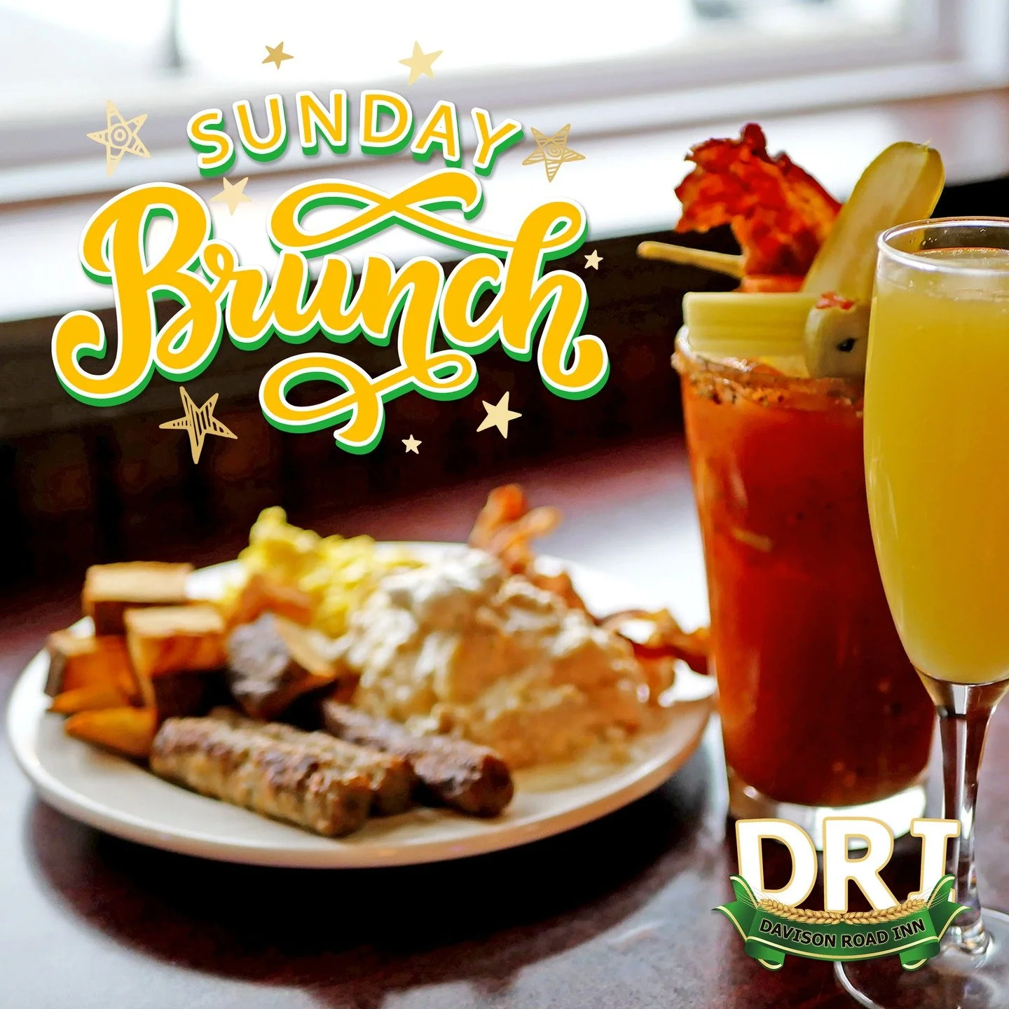 𝐂𝐨𝐦𝐞 𝐭𝐨 𝐃𝐑𝐈 𝐟𝐨𝐫 𝐎𝐮𝐫 𝐀𝐦𝐚𝐳𝐢𝐧𝐠 𝐒𝐮𝐧𝐝𝐚𝐲 𝐁𝐫𝐮𝐧𝐜𝐡 𝐚𝐧𝐝 𝐒𝐭𝐚𝐲 𝐟𝐨𝐫 𝐭𝐡𝐞 𝐁𝐢𝐥𝐥𝐬 𝐕𝐬. 𝐭𝐡𝐞 𝐁𝐞𝐧𝐠𝐚𝐥𝐬 𝐒𝐭𝐚𝐫𝐭𝐢𝐧𝐠 𝐚𝐭 𝟏𝐏𝐌!!🍺🏈🍺🏈

Join us from 10AM-1PM today for a full brunch buffet for just $12