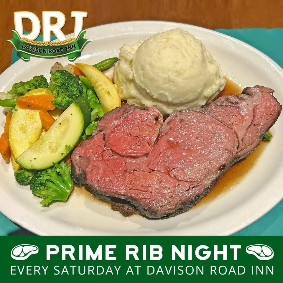 𝐂𝐨𝐦𝐞 𝐢𝐧 𝐓𝐨𝐧𝐢𝐠𝐡𝐭 𝐟𝐨𝐫 𝐎𝐮𝐫 𝐂𝐥𝐚𝐬𝐬𝐢𝐜 𝐏𝐫𝐢𝐦𝐞 𝐑𝐢𝐛 𝐃𝐢𝐧𝐧𝐞𝐫 𝐒𝐩𝐞𝐜𝐢𝐚𝐥 𝐚𝐭 𝐃𝐑𝐈!!🥩

This and every Saturday we feature a 12oz. Queen Cut and a 16oz. King Cut prime rib dinner! Seasoned and slow-roasted and served 