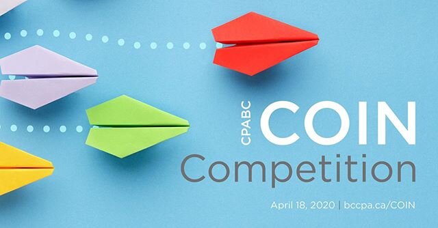 Do you have what it takes? Register for the CPABC COIN Competition and compete against high school students from across BC to win cash prizes! Visit www.bccpa.ca/COIN to register and find out more.  Exam Date: Saturday, April 18, 2020
Time: 10:00 a.m