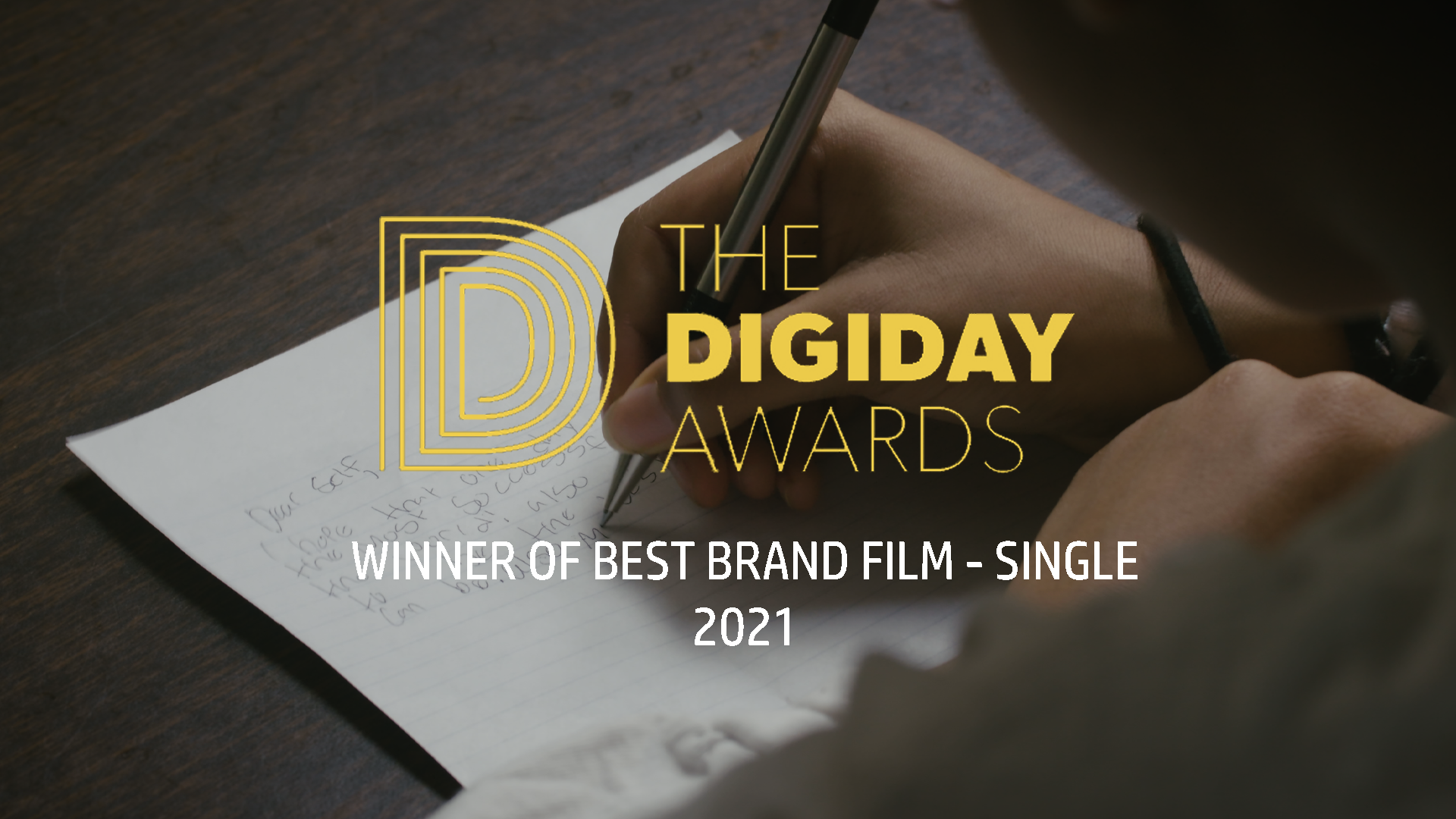 Dear Future Me Wins Digiday Award for Best Brand Film - Single