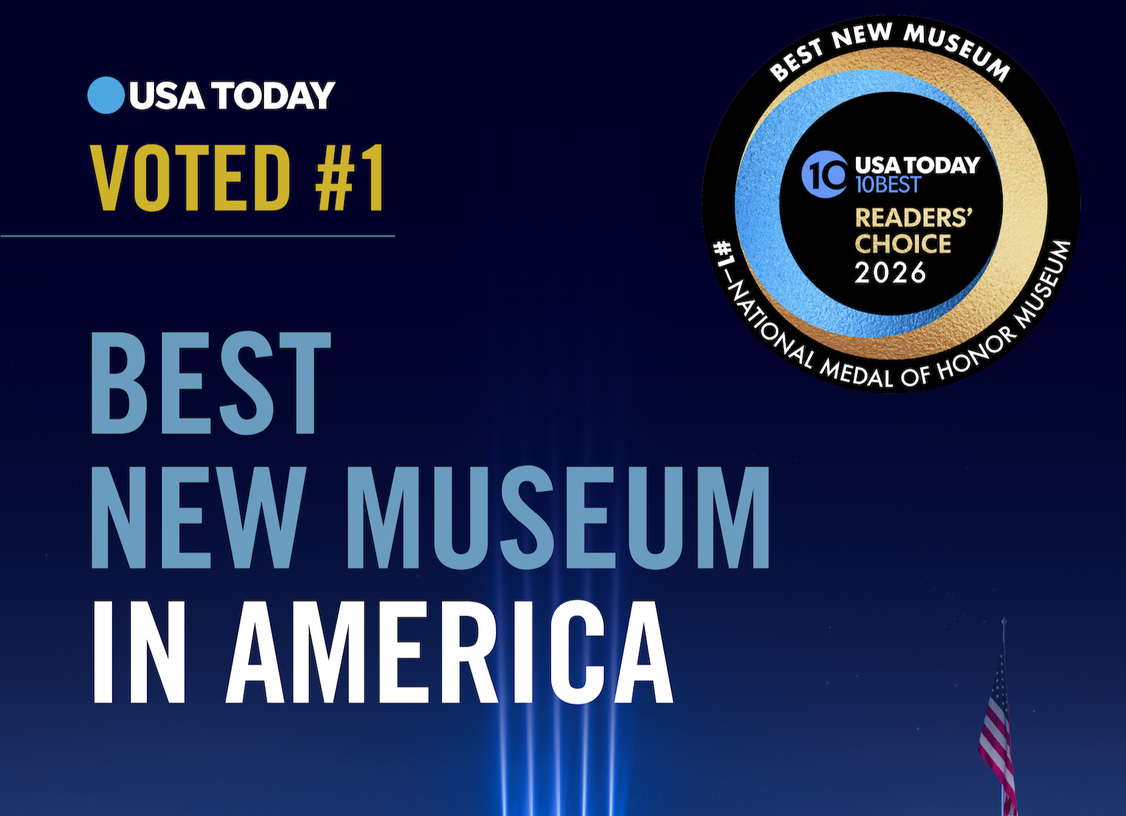 The National Medal of Honor Museum has been named Best New Museum in the USA TODAY 